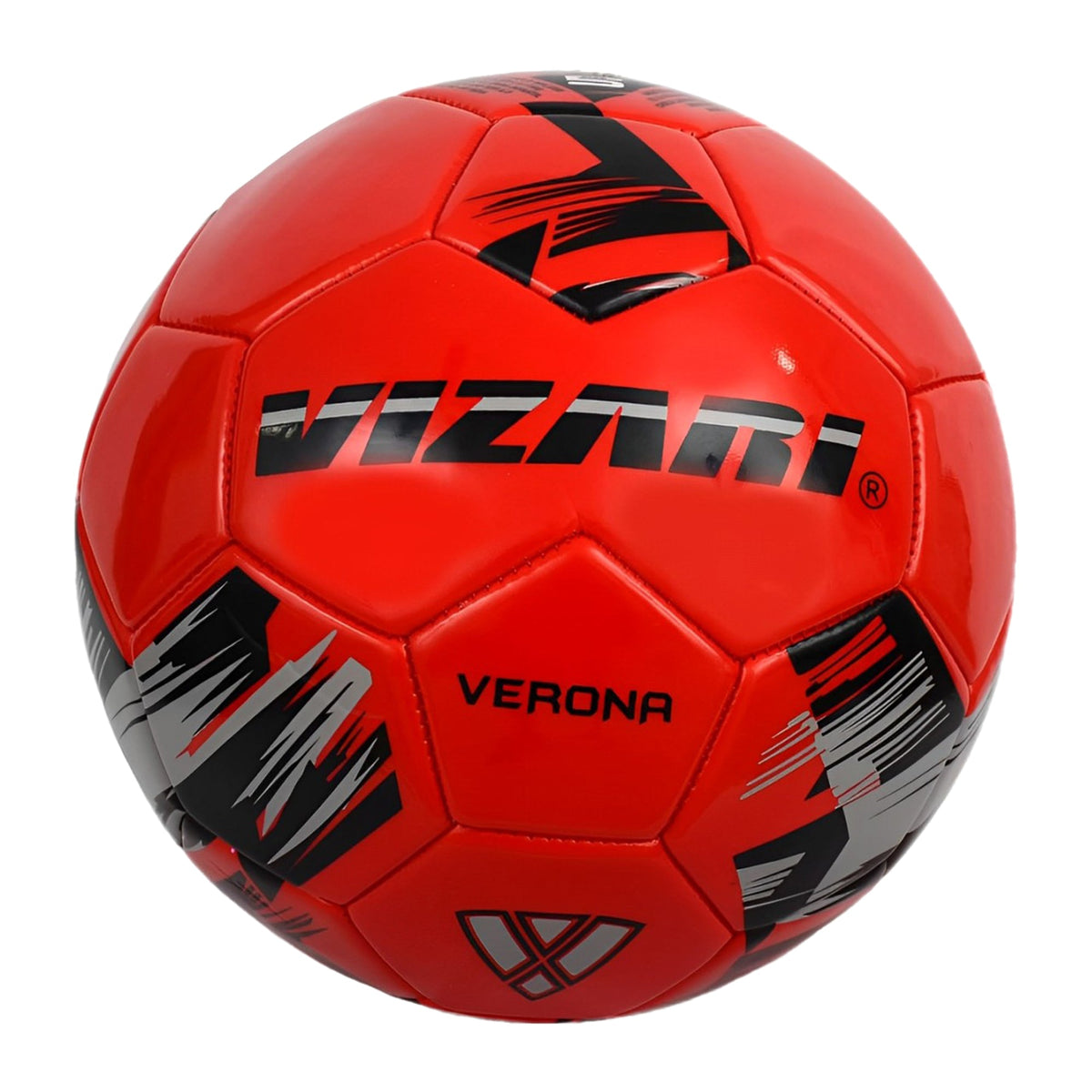 Vizari Verona Soccer Ball – Red/Black/Silver