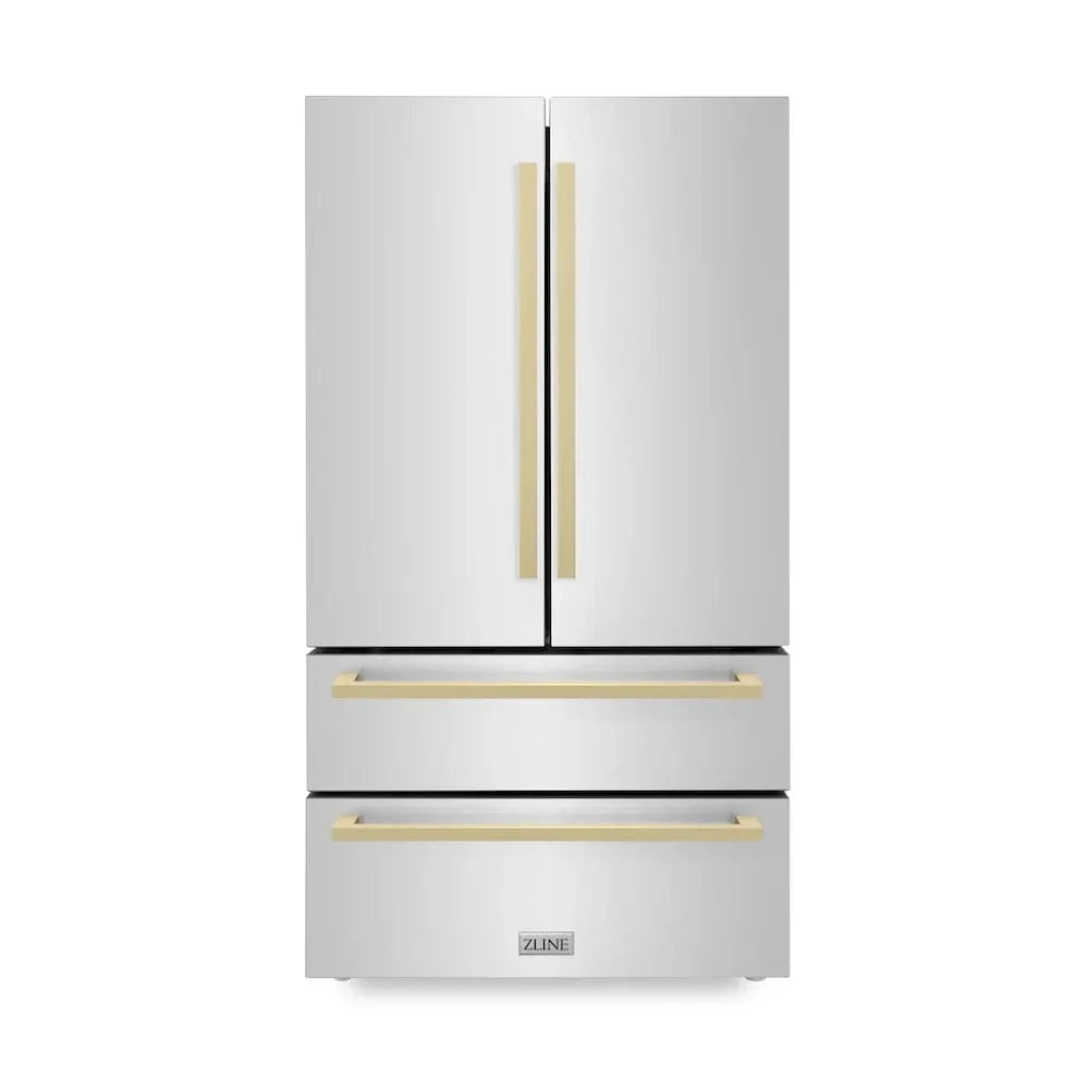 ZLINE 36" Autograph French Door Refrigerator, Ice Maker, Stainless Steel RFMZ-36-FCB