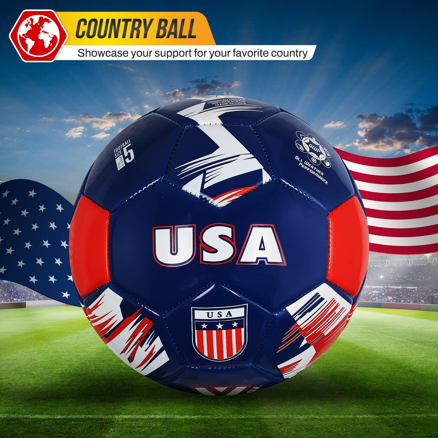 Vizari National Team Soccer Balls-U.S.A Navy
