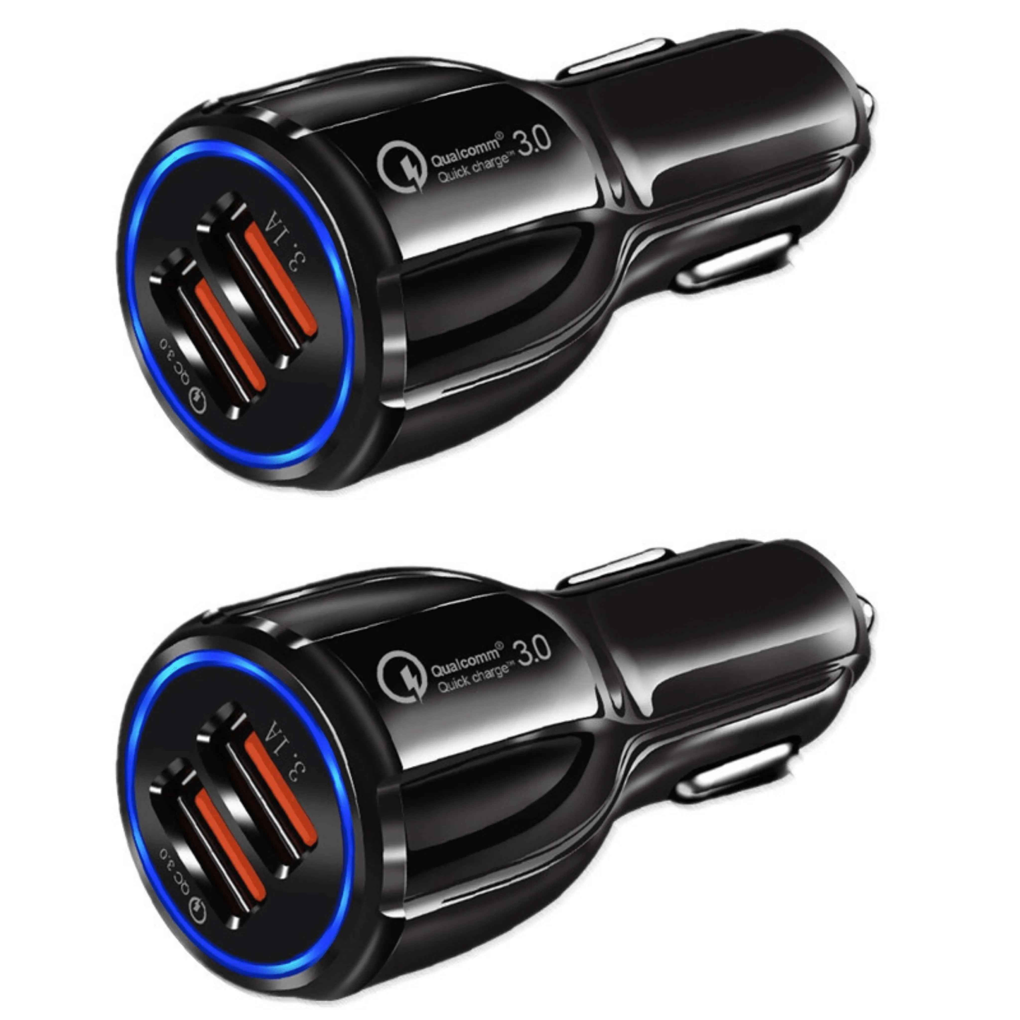 2 Pack PBG 2 Port USB Fast Car Charger Adapter For Devices