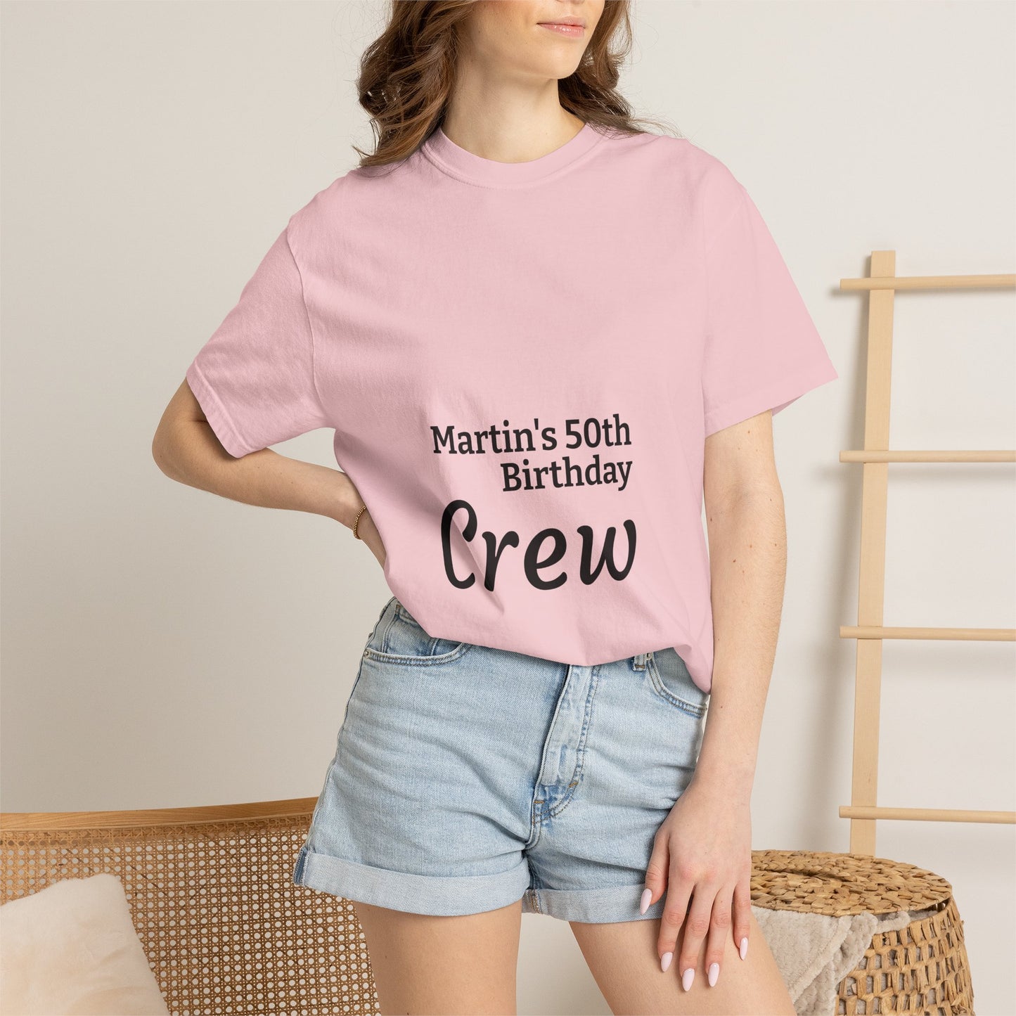 Birthday Crew T-Shirt — Personalized "Martin's 50th Birthday Crew"
