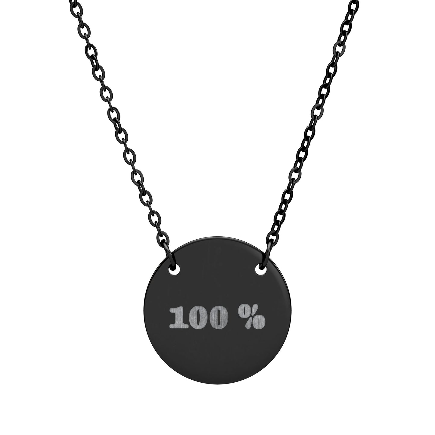 Engraved Circle Necklace — Personalized Minimalist Pendant (Custom Text)