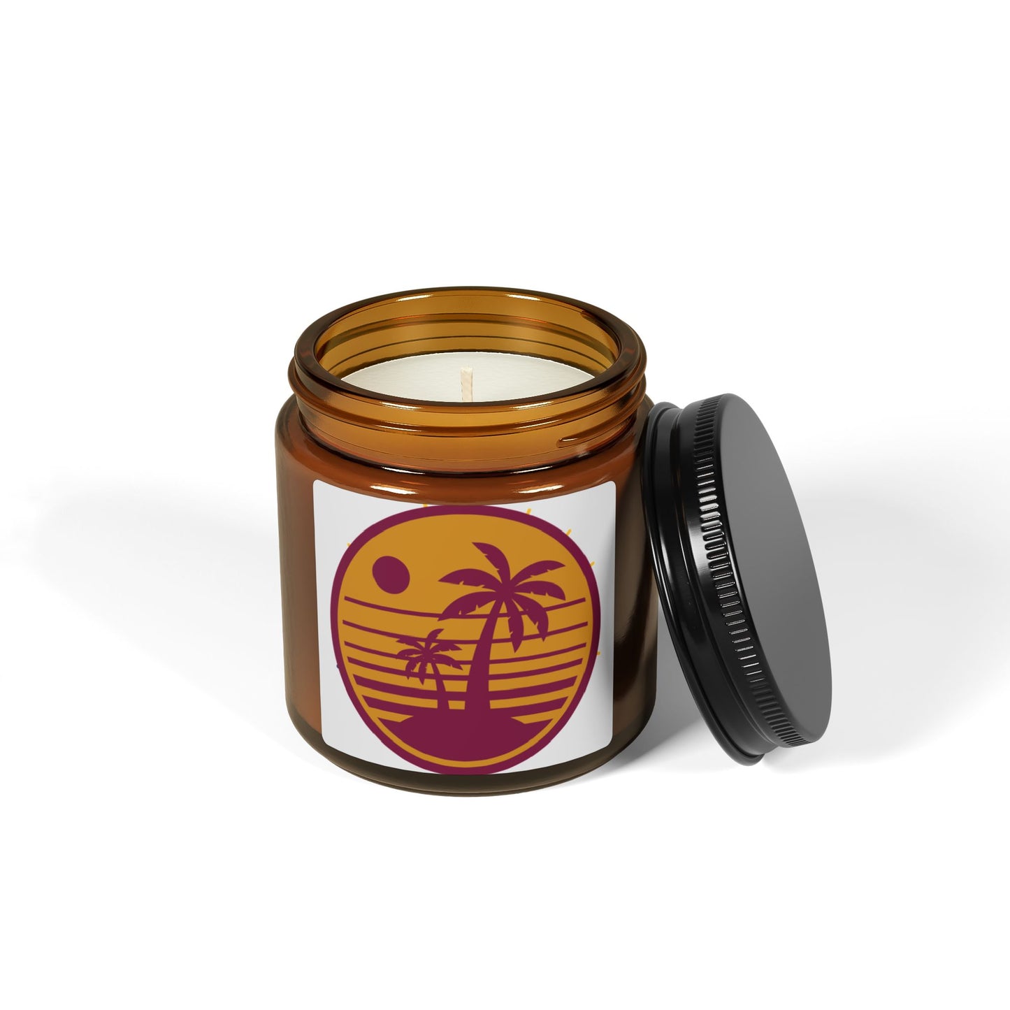 Scented Soy Candle (Multi-Size, Amber Jar)