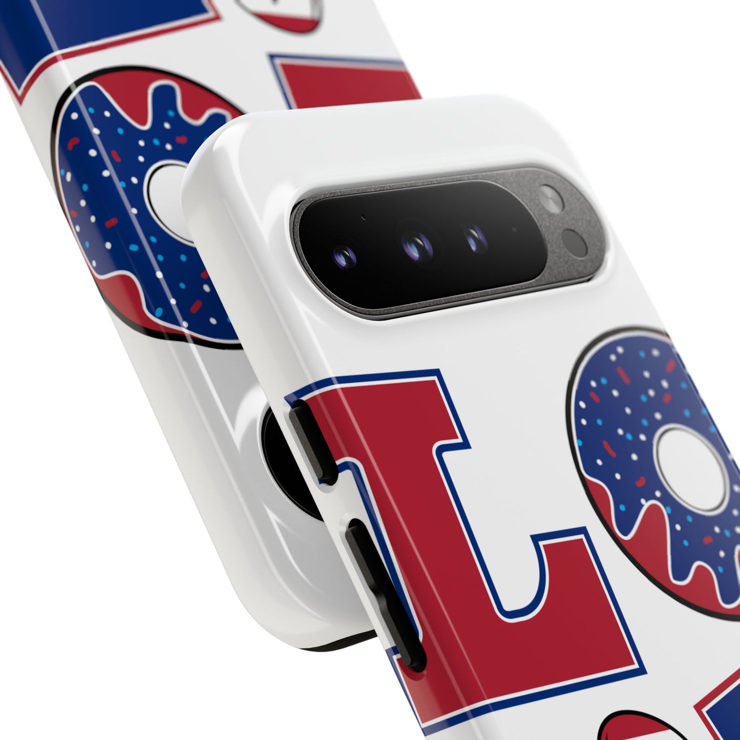 Patriotic "Love" Tough Case – American Flag Flip Flop & Donut Phone Cover
