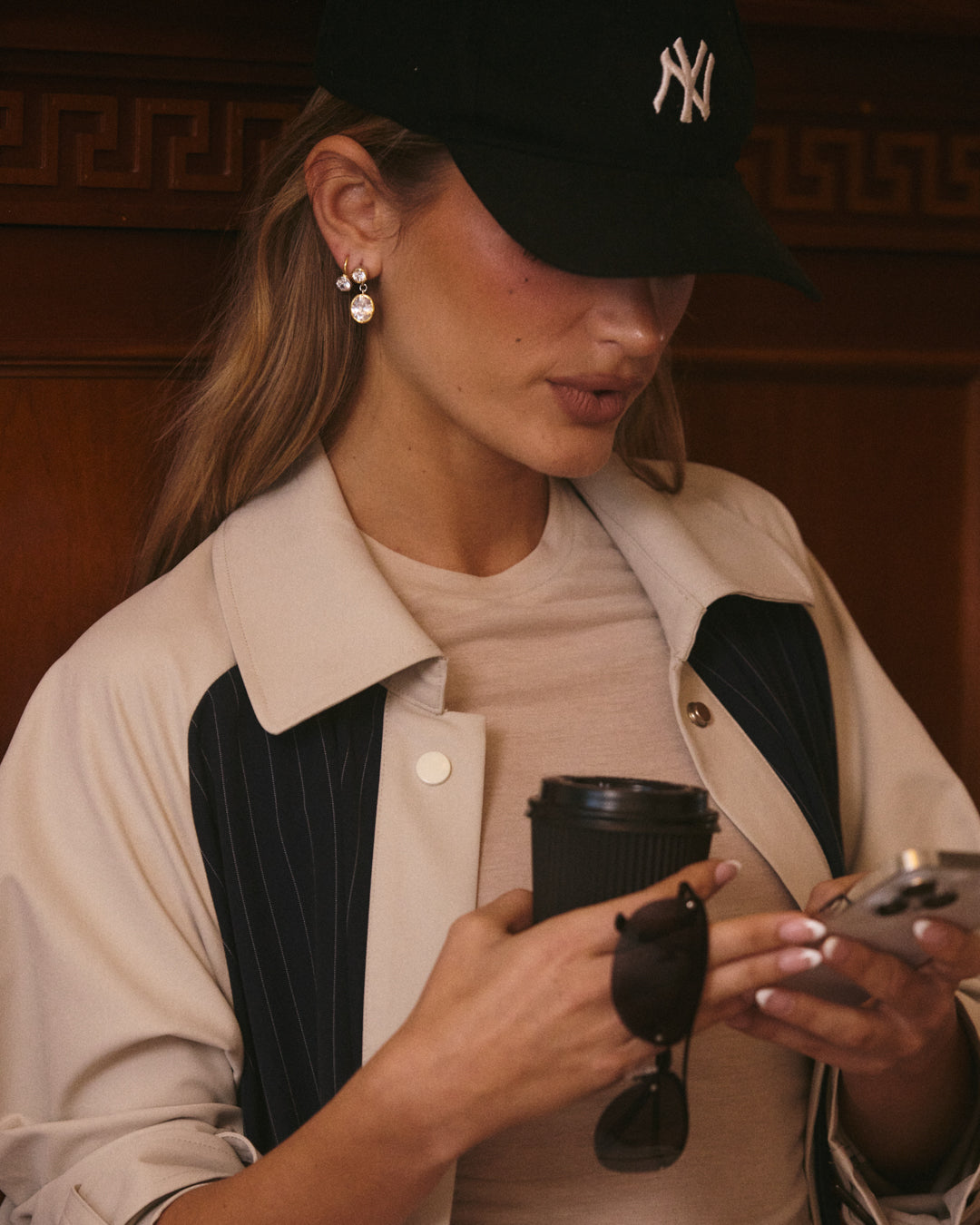 The Marais Drop Studs-Gold (Ships Late April)