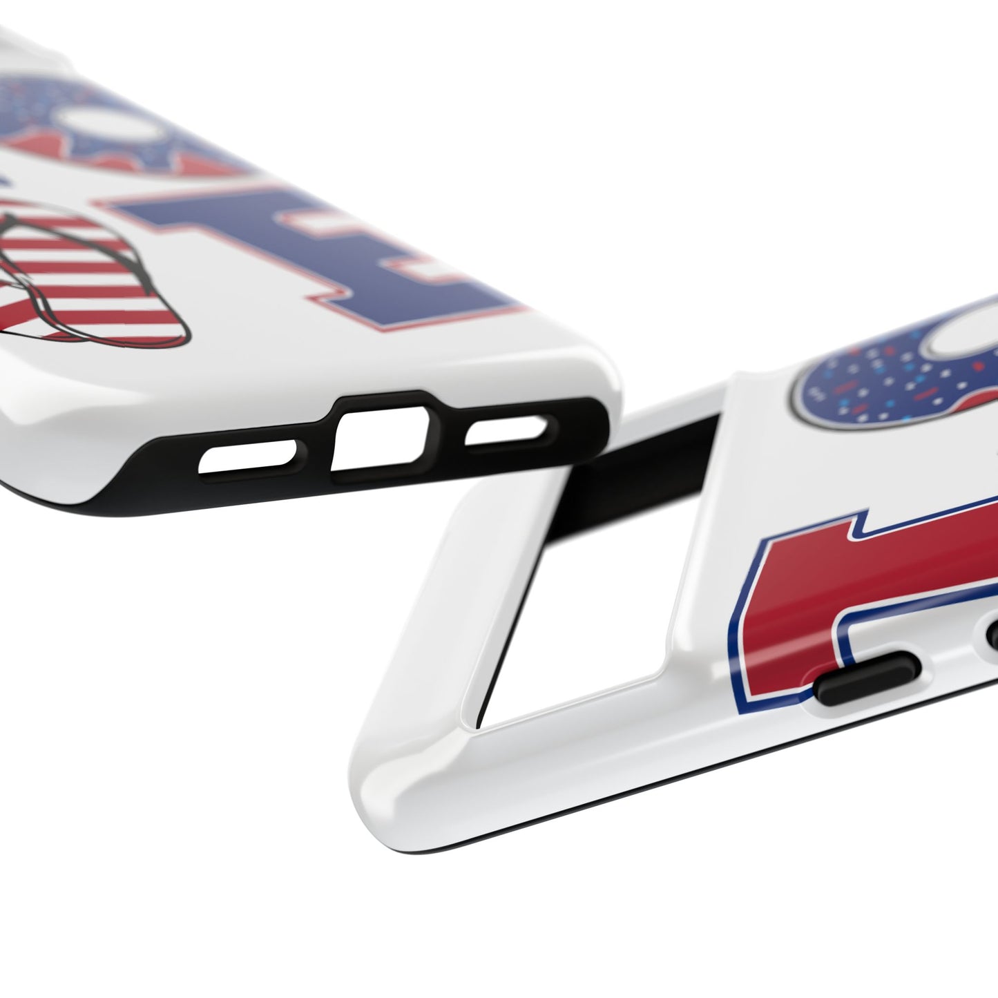 Patriotic "Love" Tough Case – American Flag Flip Flop & Donut Phone Cover