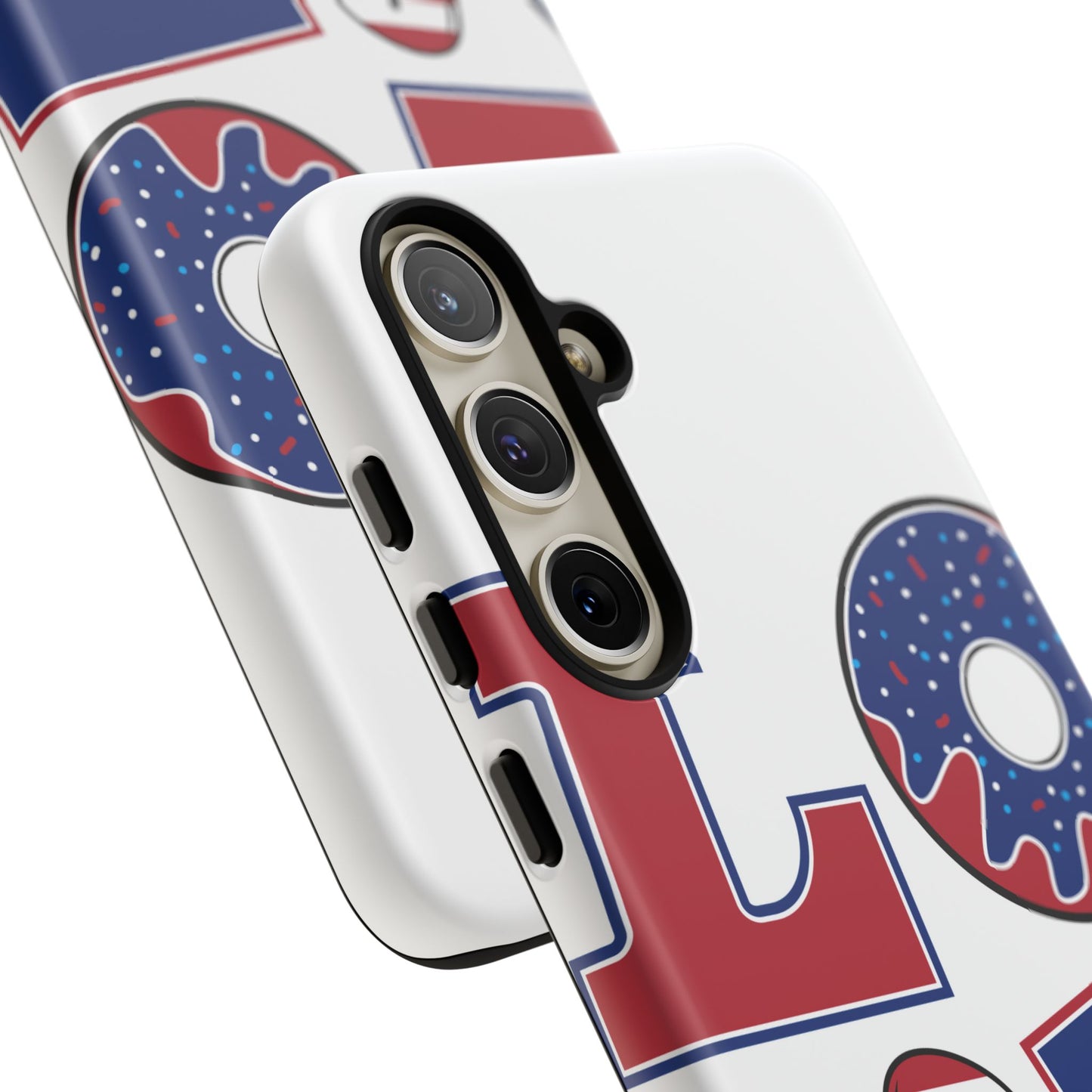 Patriotic "Love" Tough Case – American Flag Flip Flop & Donut Phone Cover