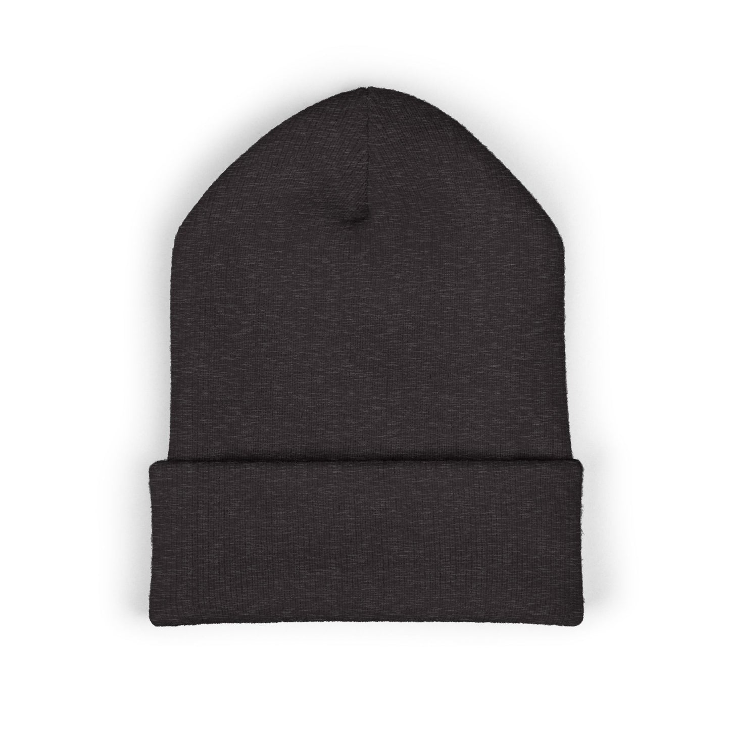 100% Embroidered Cuffed Beanie — Minimal Knit Winter Hat