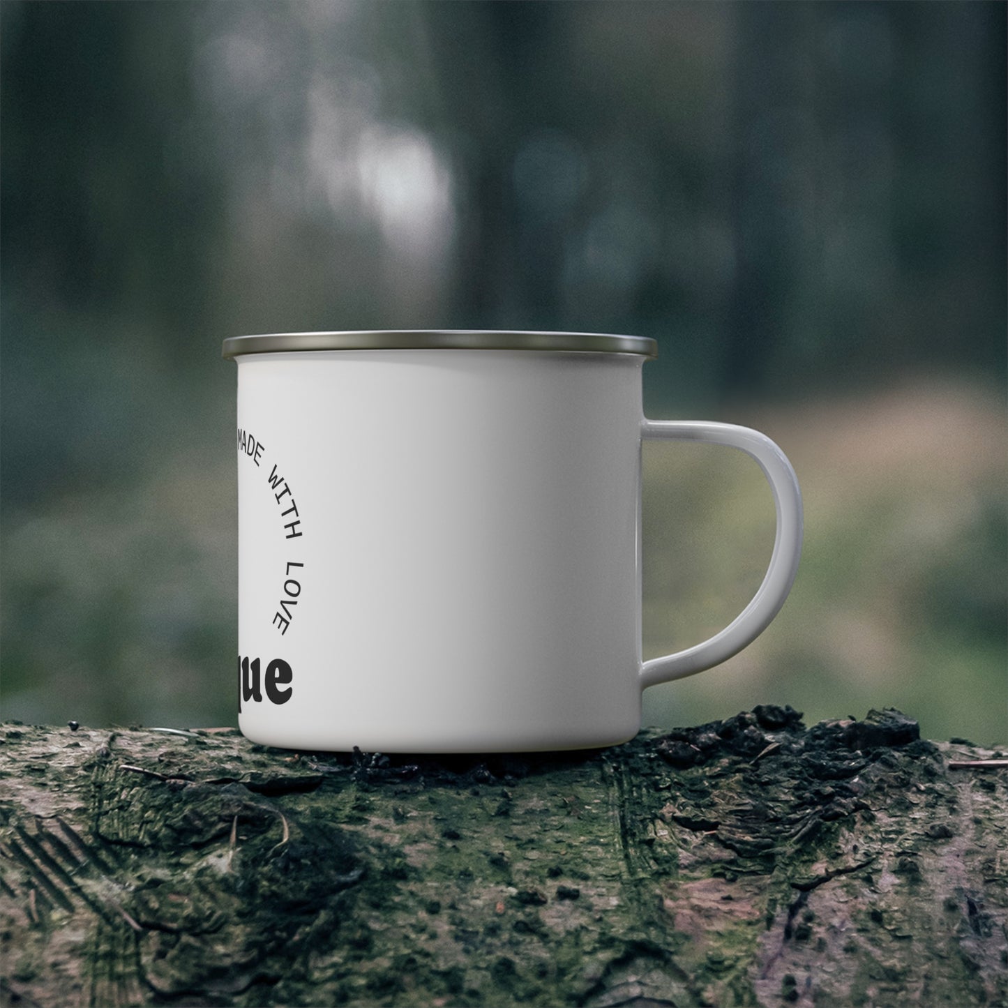 Enamel Camping Mug — 'Art Lover Boutique' Retro Logo Camper Coffee Cup