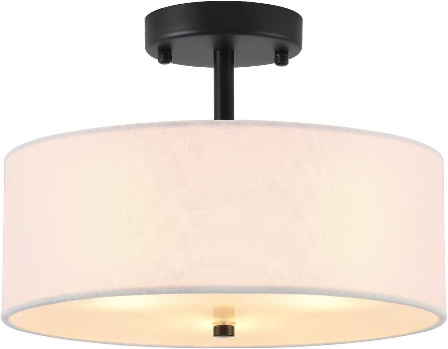 Semi Flush Mount Drum Ceiling Light