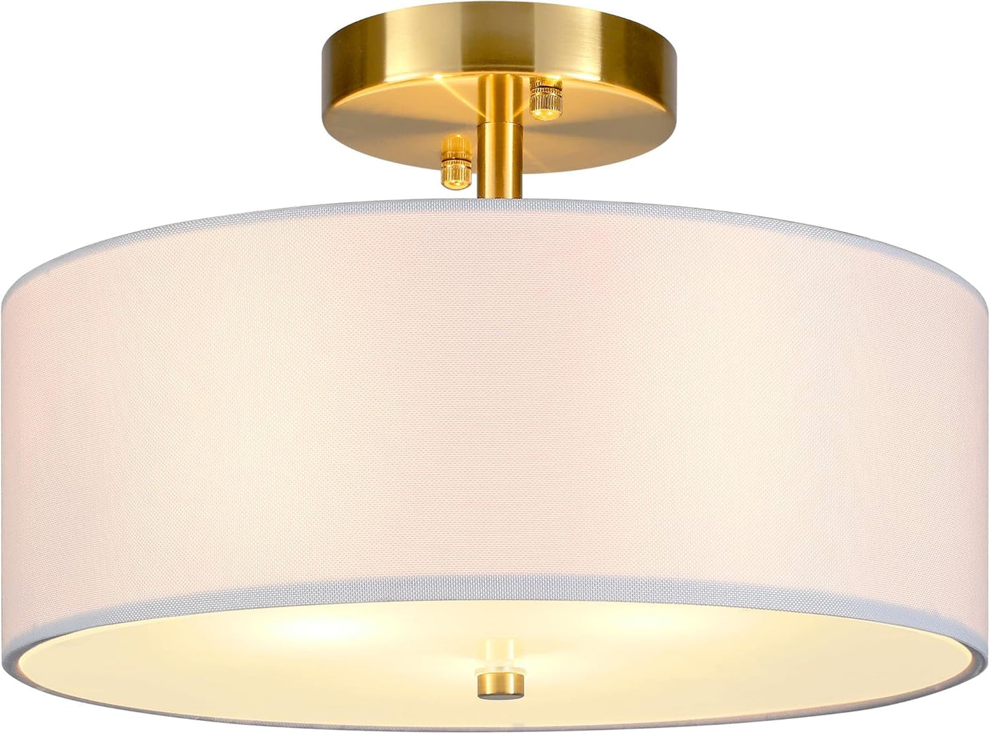Semi Flush Mount Drum Ceiling Light