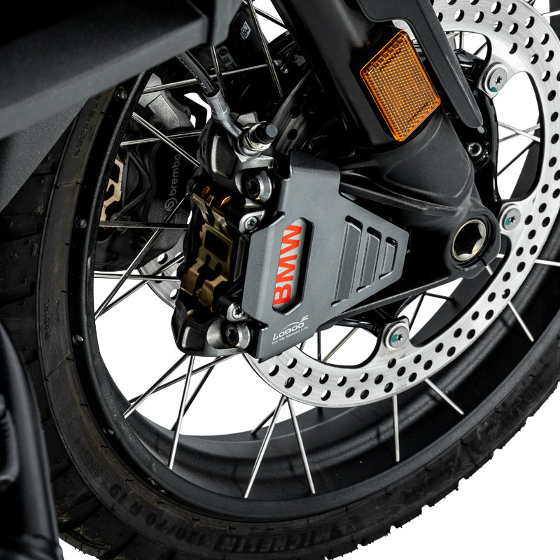 LOBOO Brake Caliper Guard for BMW R1300GS / R1300GS Adventure– CNC Aluminum, Titanium Gray Anodized Finish