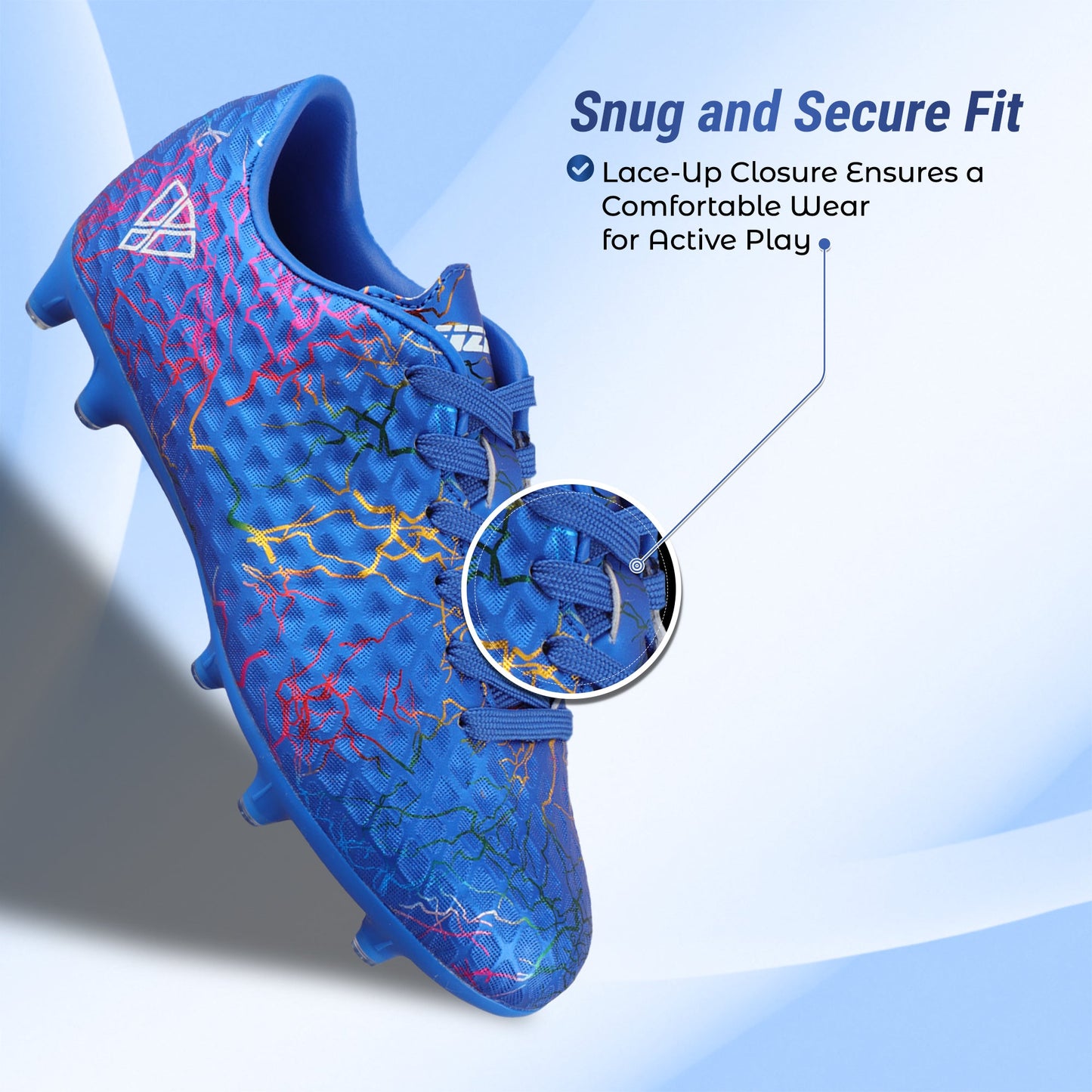 Vizari Zodiac Junior Kids Firm Ground (FG) Soccer Cleats -Blue, Youth Sizes 8C