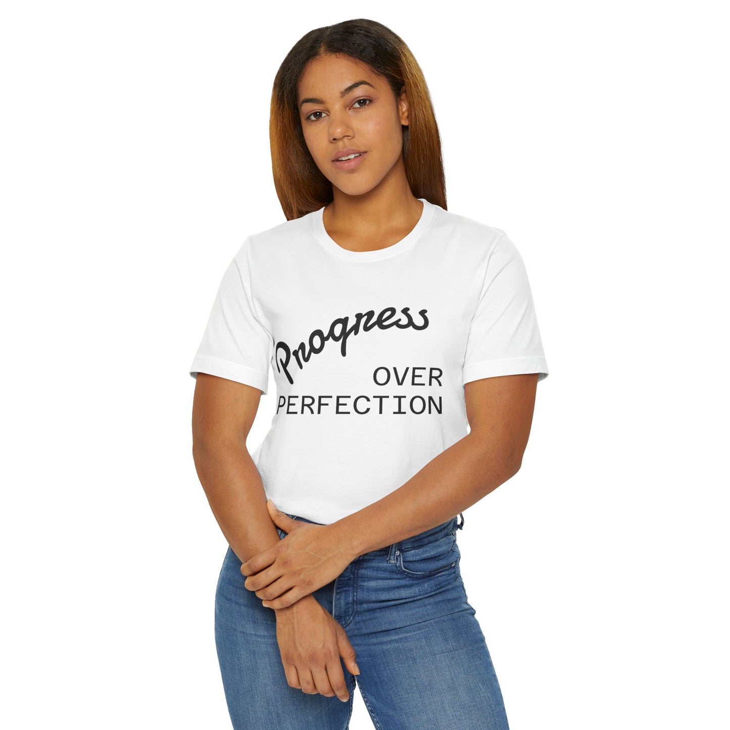 Progress Over Perfection T-Shirt — Motivational Graphic Tee