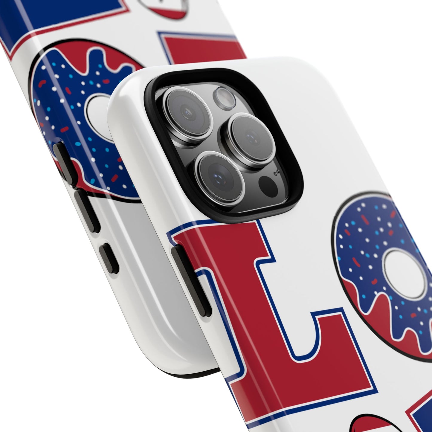 Patriotic "Love" Tough Case – American Flag Flip Flop & Donut Phone Cover