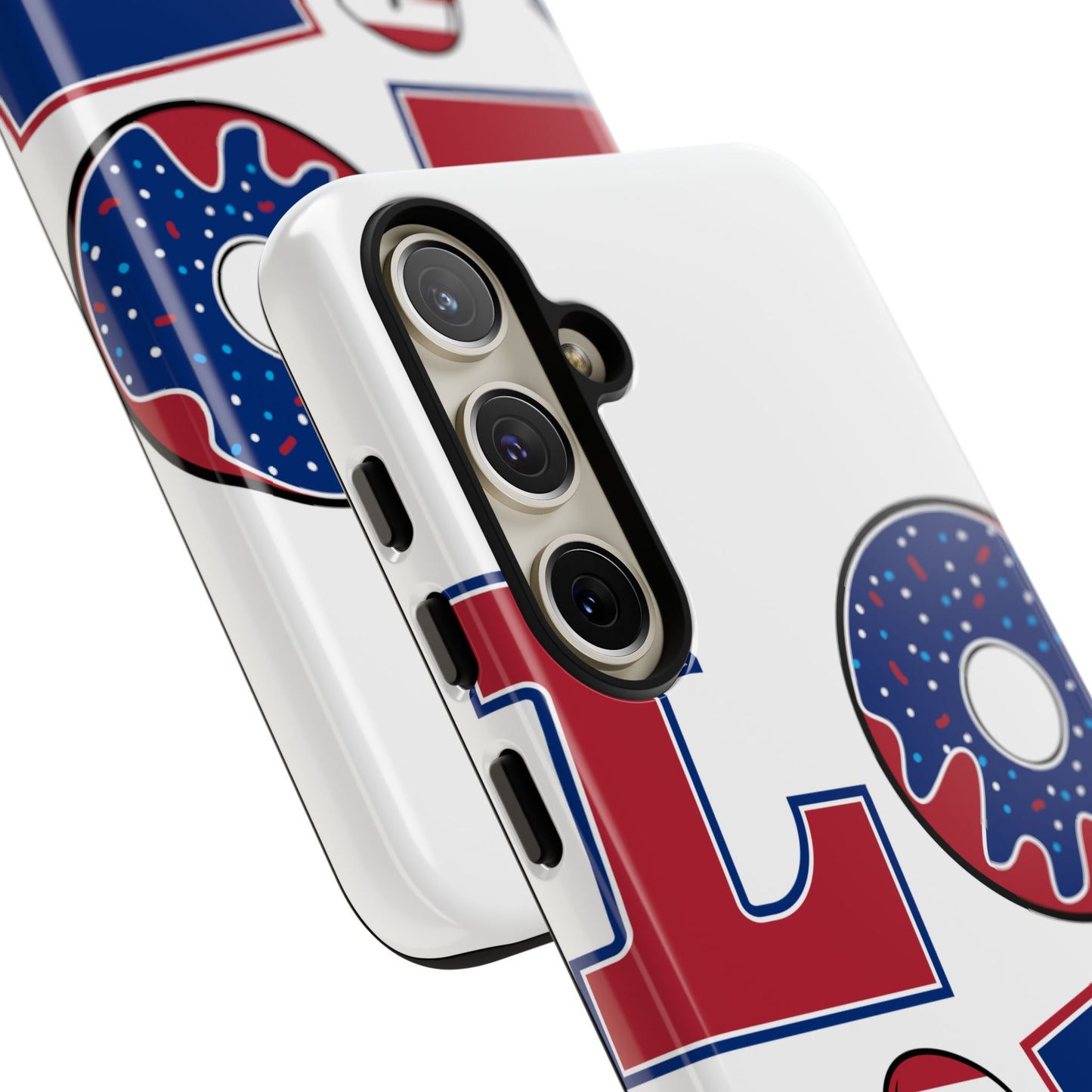 Patriotic "Love" Tough Case – American Flag Flip Flop & Donut Phone Cover