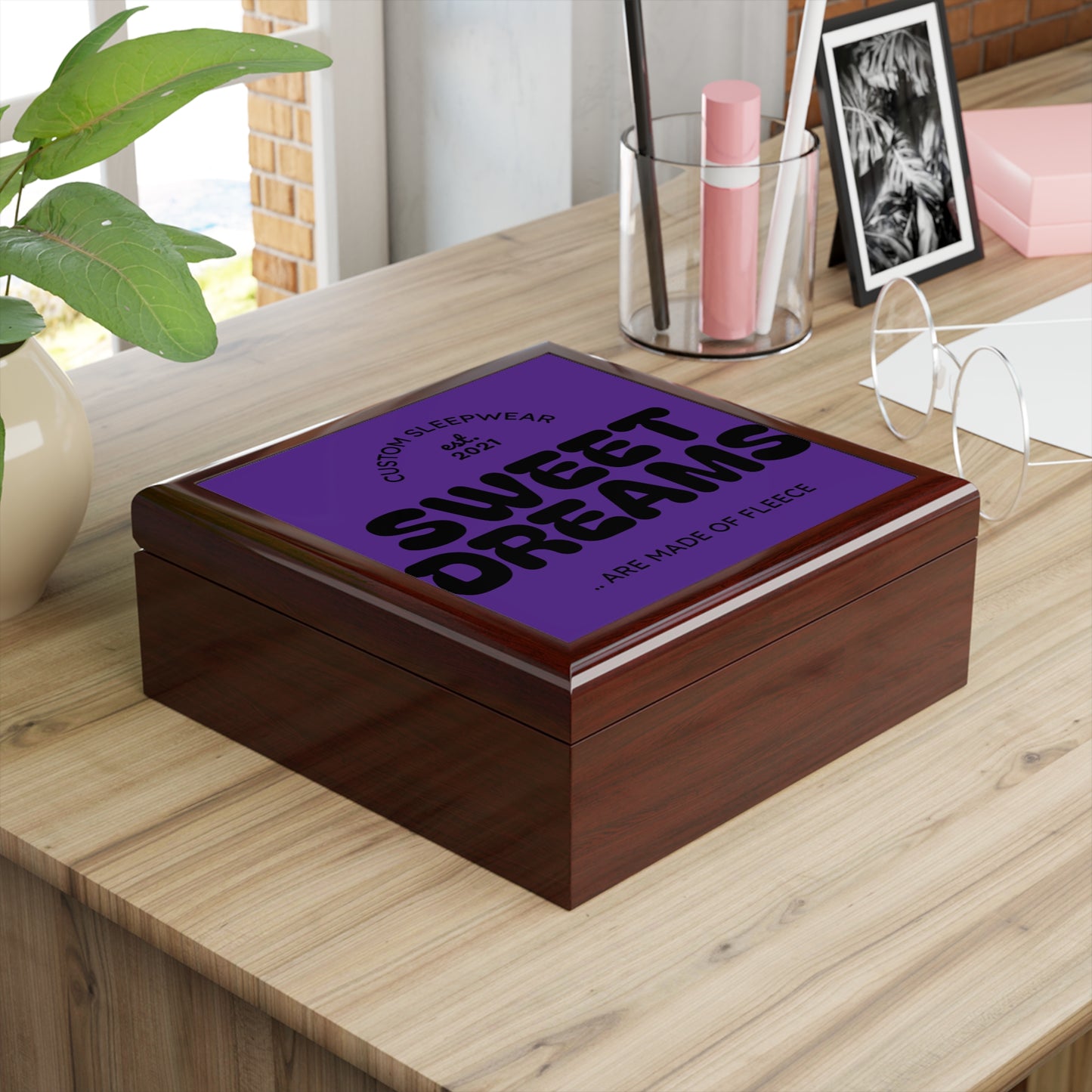 Jewelry Box — "Sweet Dreams" Personalized Keepsake Box (Custom Sleepwear Design)