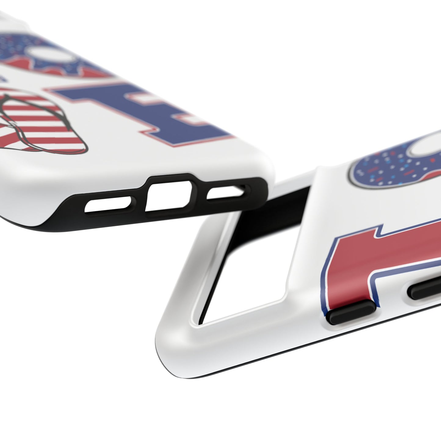 Patriotic "Love" Tough Case – American Flag Flip Flop & Donut Phone Cover