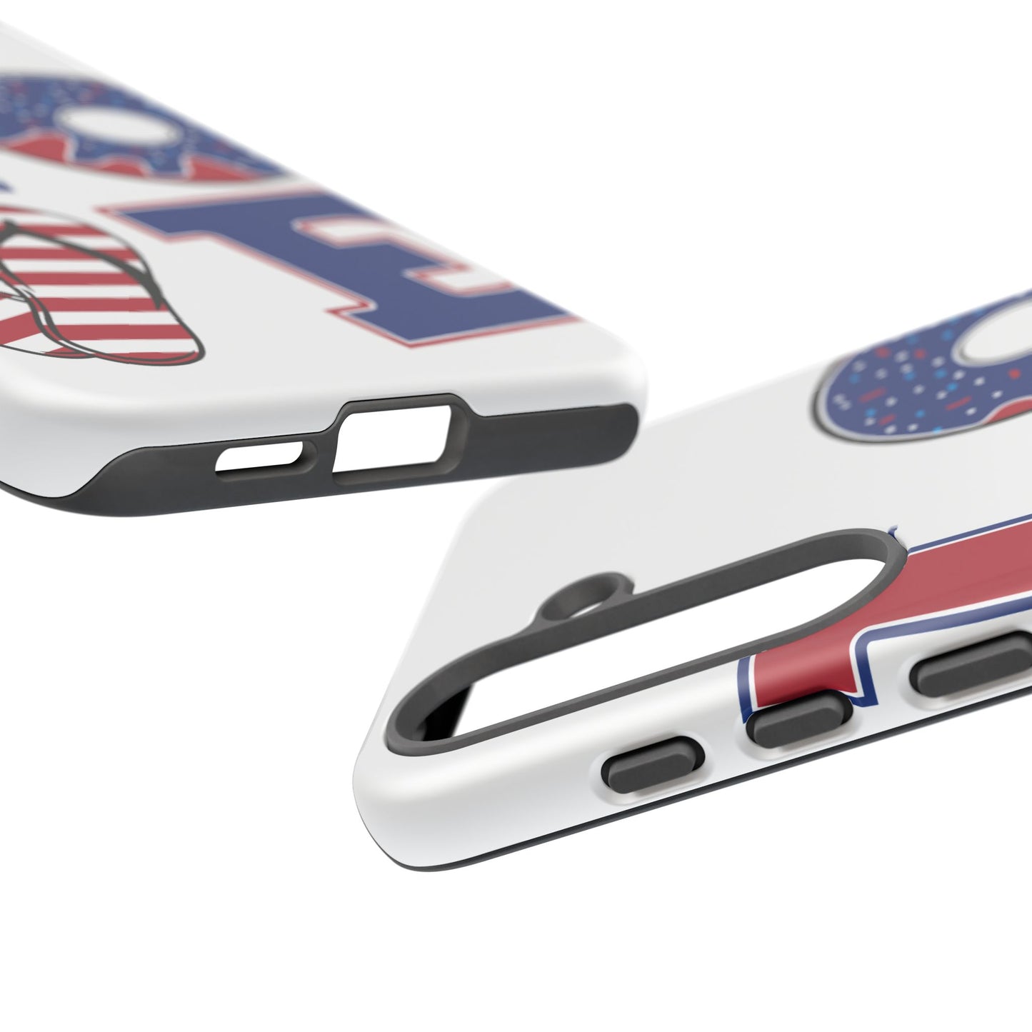 Patriotic "Love" Tough Case – American Flag Flip Flop & Donut Phone Cover