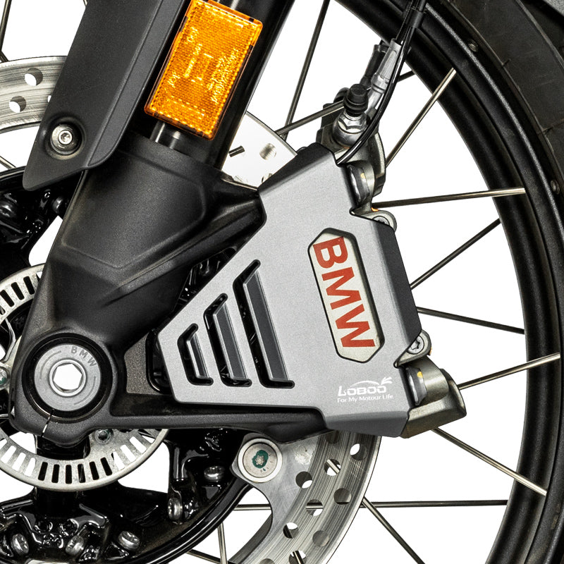 LOBOO Brake Caliper Guard for BMW R1300GS / R1300GS Adventure– CNC Aluminum, Titanium Gray Anodized Finish