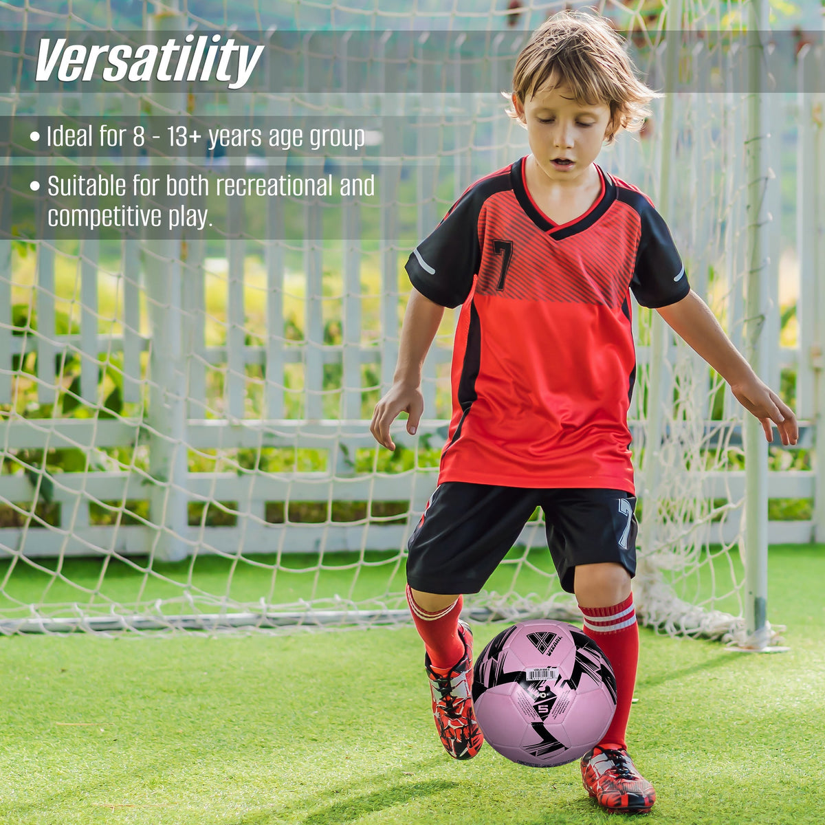 Vizari Club Team 32-Panel Soccer Ball – Miami Pink