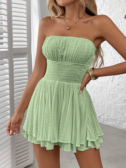 Women's Elegant Strapless/One-Shoulder mini dress