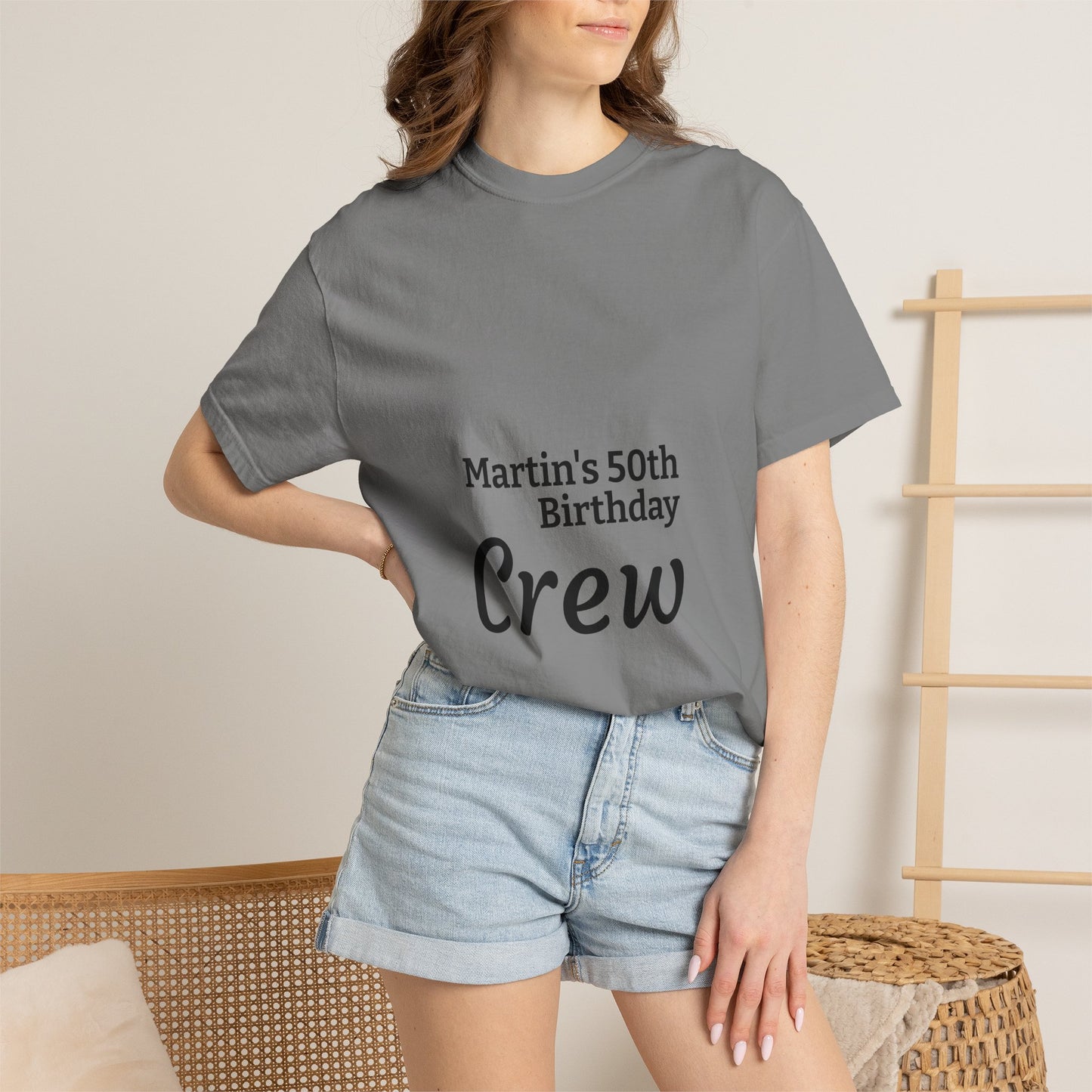 Birthday Crew T-Shirt — Personalized "Martin's 50th Birthday Crew"