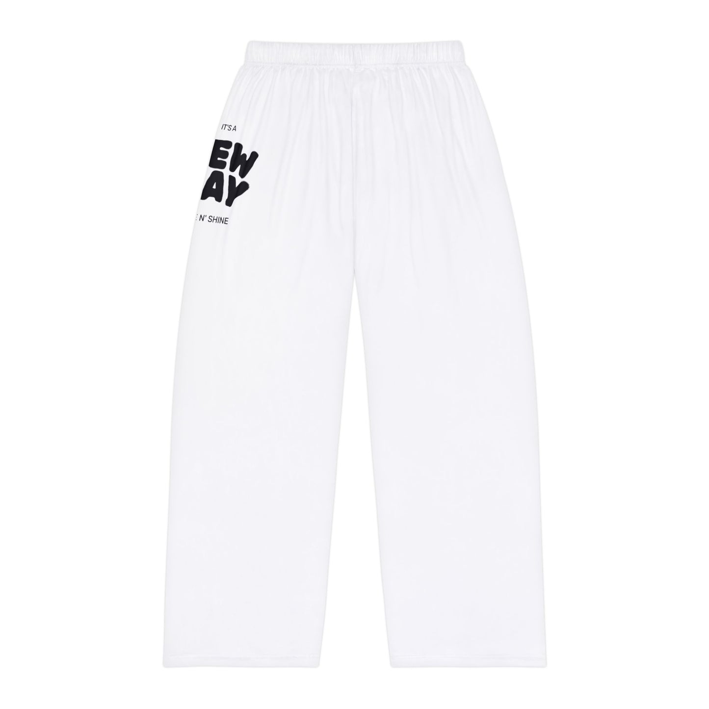 Pajama Pants - White 'New Day' Lounge Sleepwear for Men