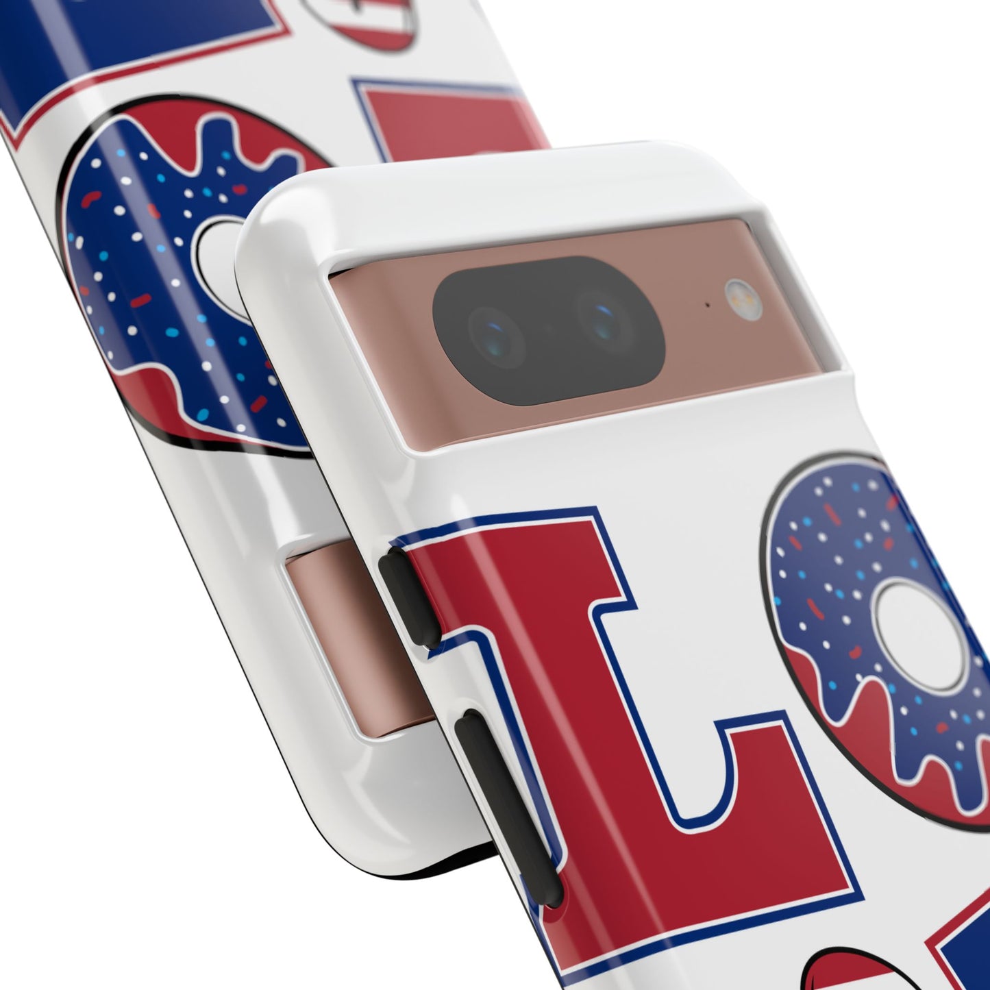 Patriotic "Love" Tough Case – American Flag Flip Flop & Donut Phone Cover