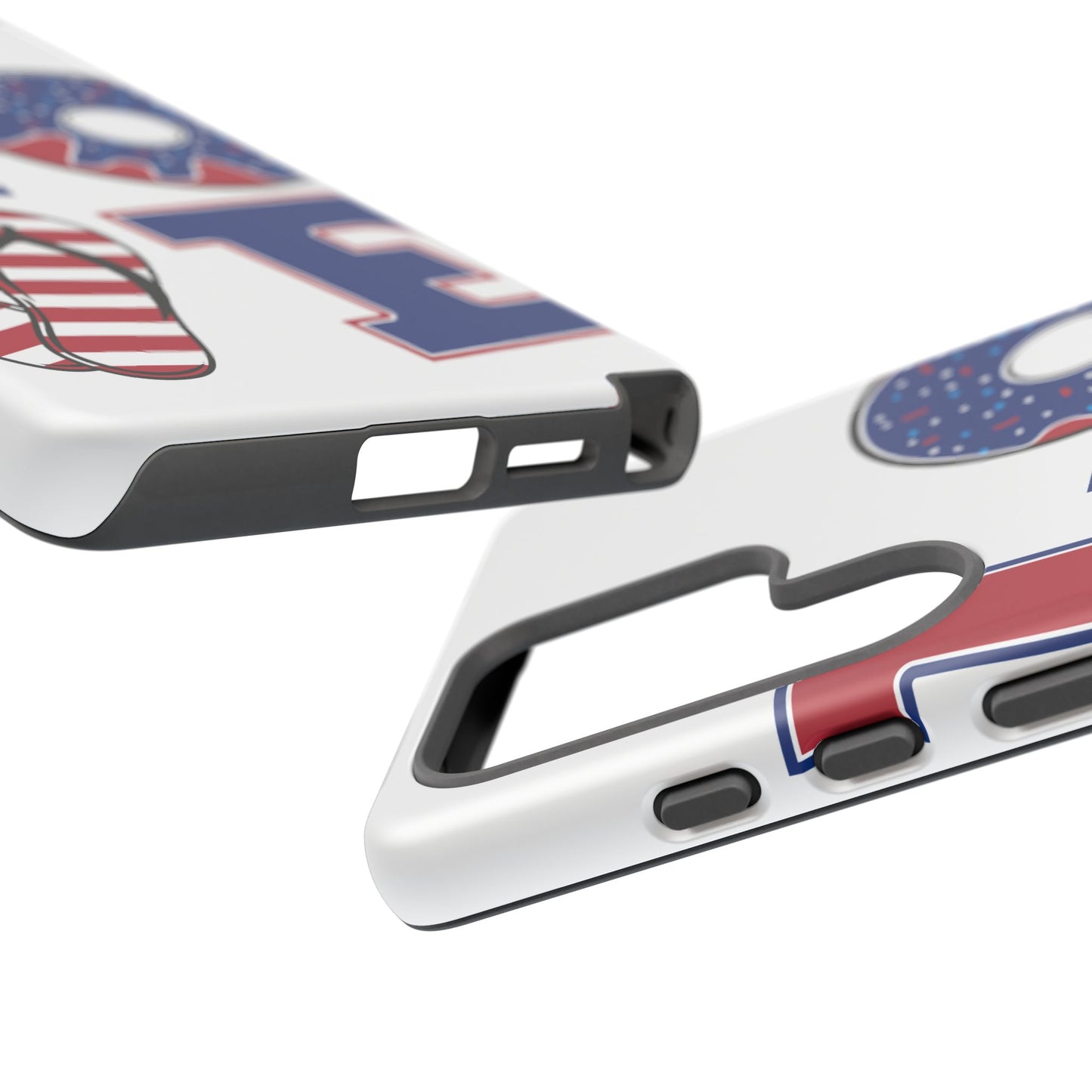 Patriotic "Love" Tough Case – American Flag Flip Flop & Donut Phone Cover