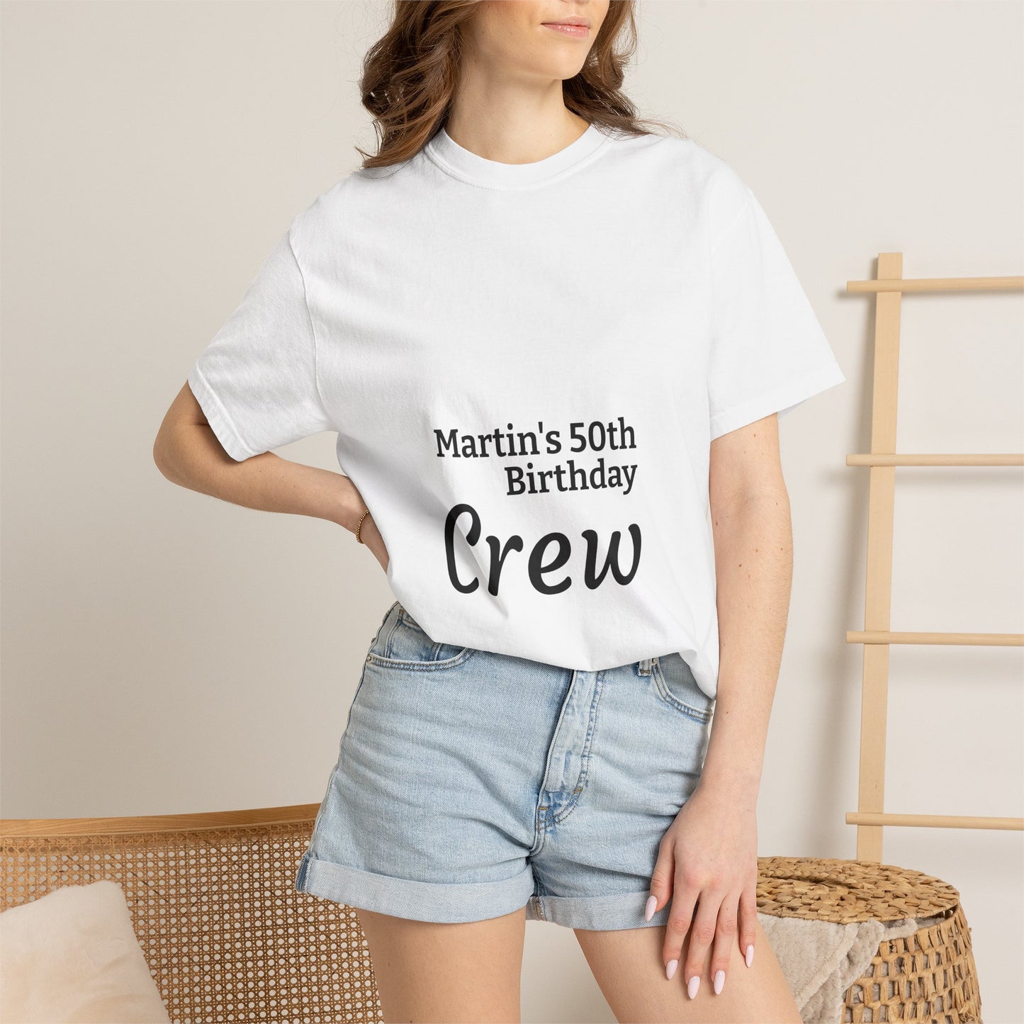 Birthday Crew T-Shirt — Personalized "Martin's 50th Birthday Crew"