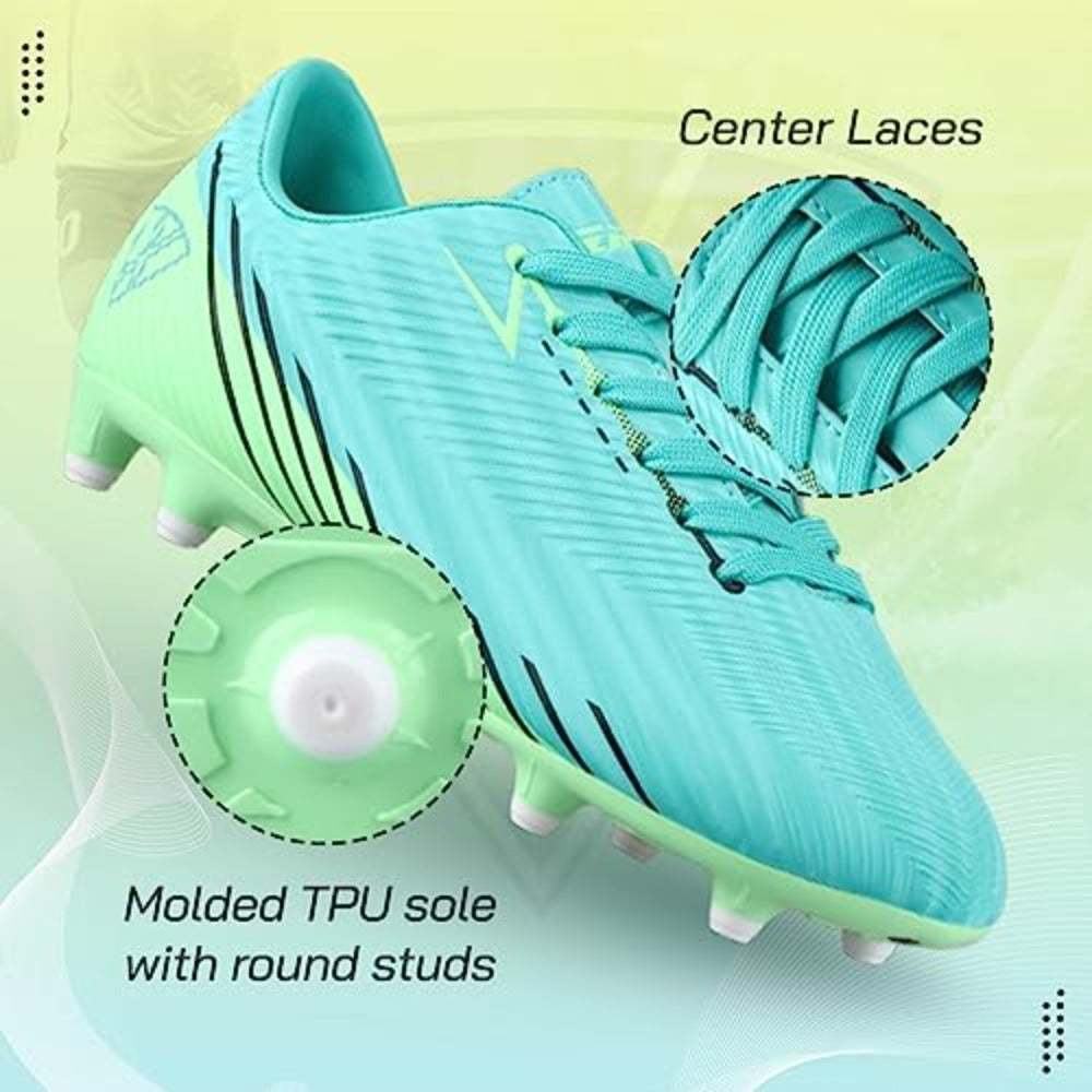 Vizari Tesoro Junior Firm Ground Soccer Cleats – Aqua/Mint