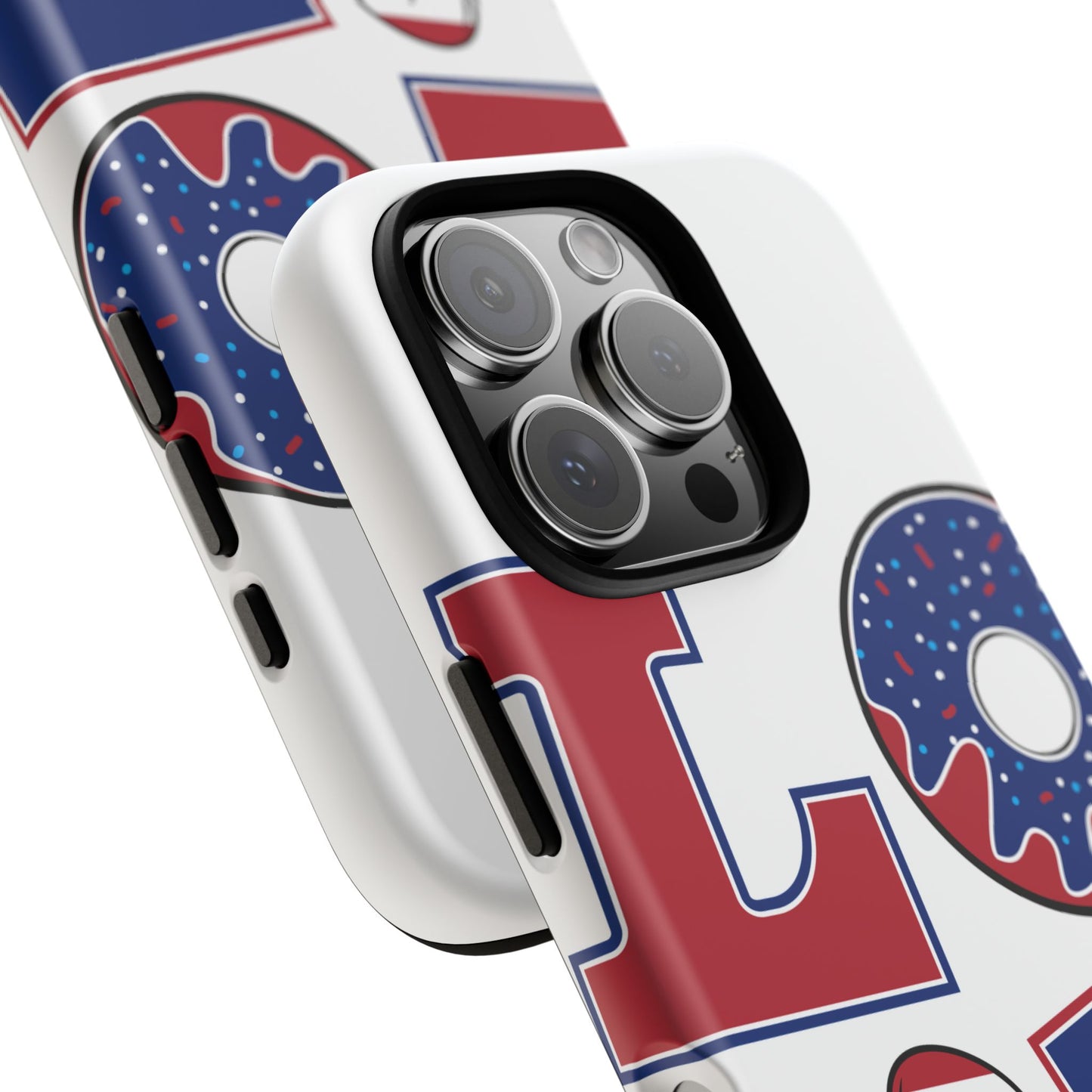 Patriotic "Love" Tough Case – American Flag Flip Flop & Donut Phone Cover
