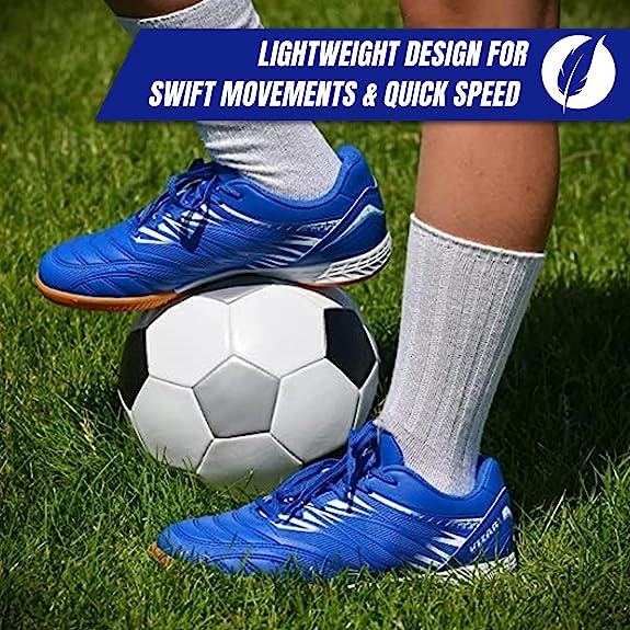 Vizari Valencia Indoor Soccer Shoes – Royal/White