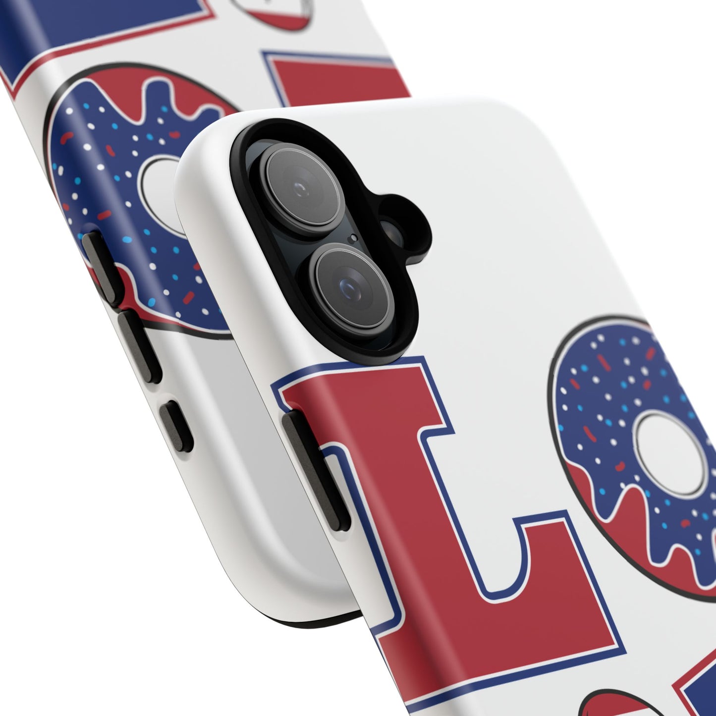 Patriotic "Love" Tough Case – American Flag Flip Flop & Donut Phone Cover