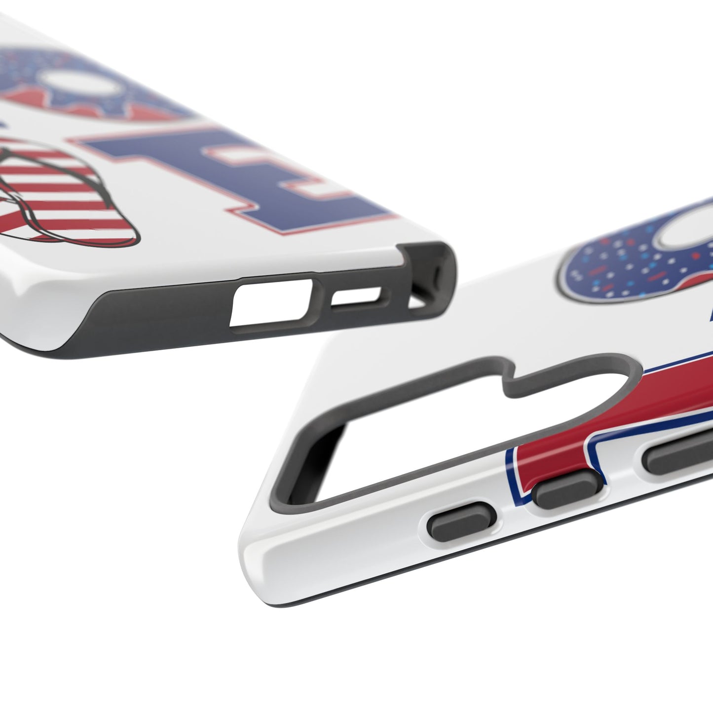 Patriotic "Love" Tough Case – American Flag Flip Flop & Donut Phone Cover
