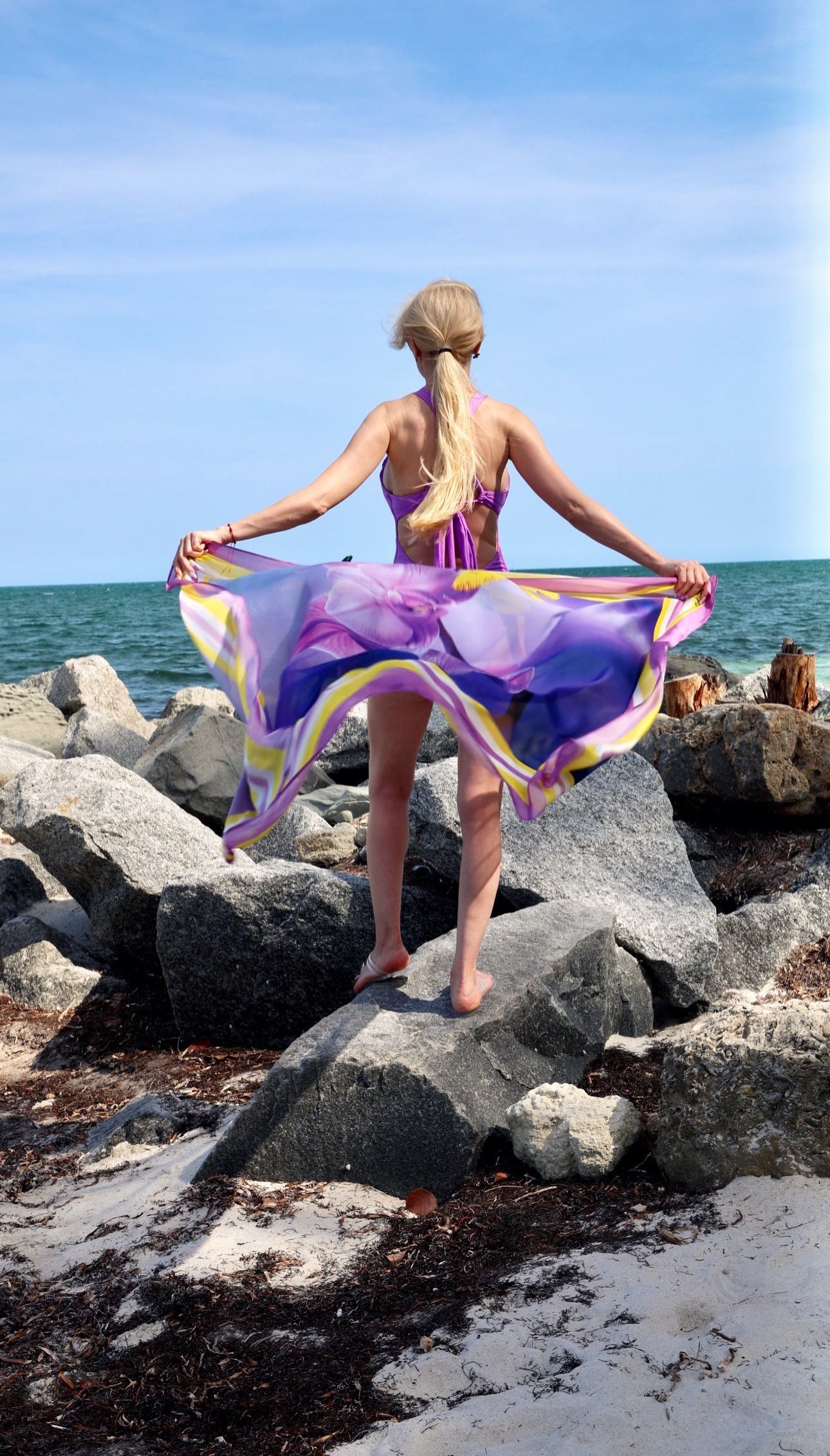 Goddess in Lilac Pareo 100% Silk