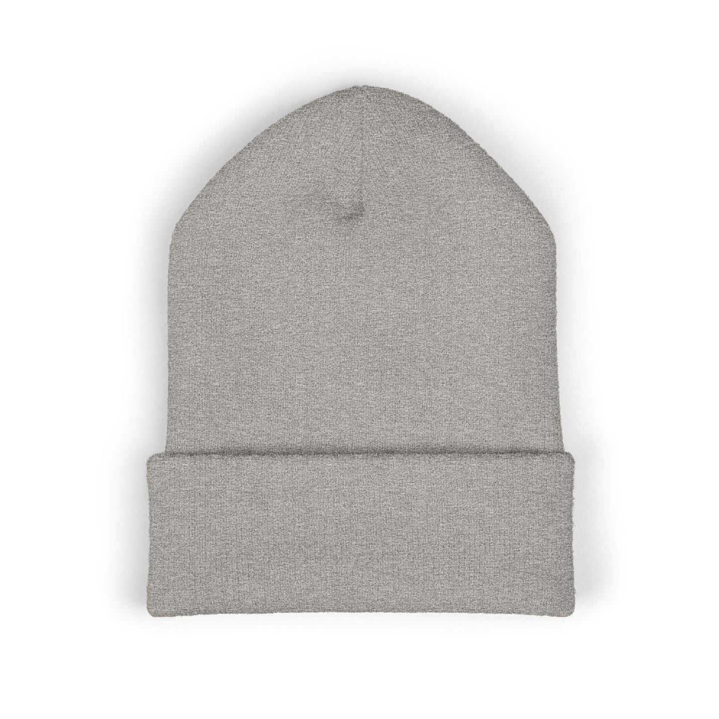 100% Embroidered Cuffed Beanie — Minimal Knit Winter Hat