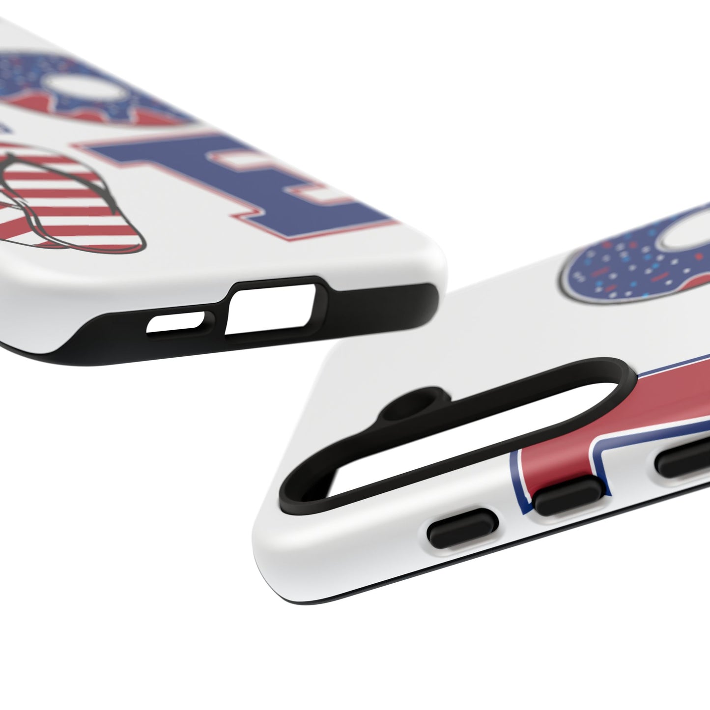 Patriotic "Love" Tough Case – American Flag Flip Flop & Donut Phone Cover