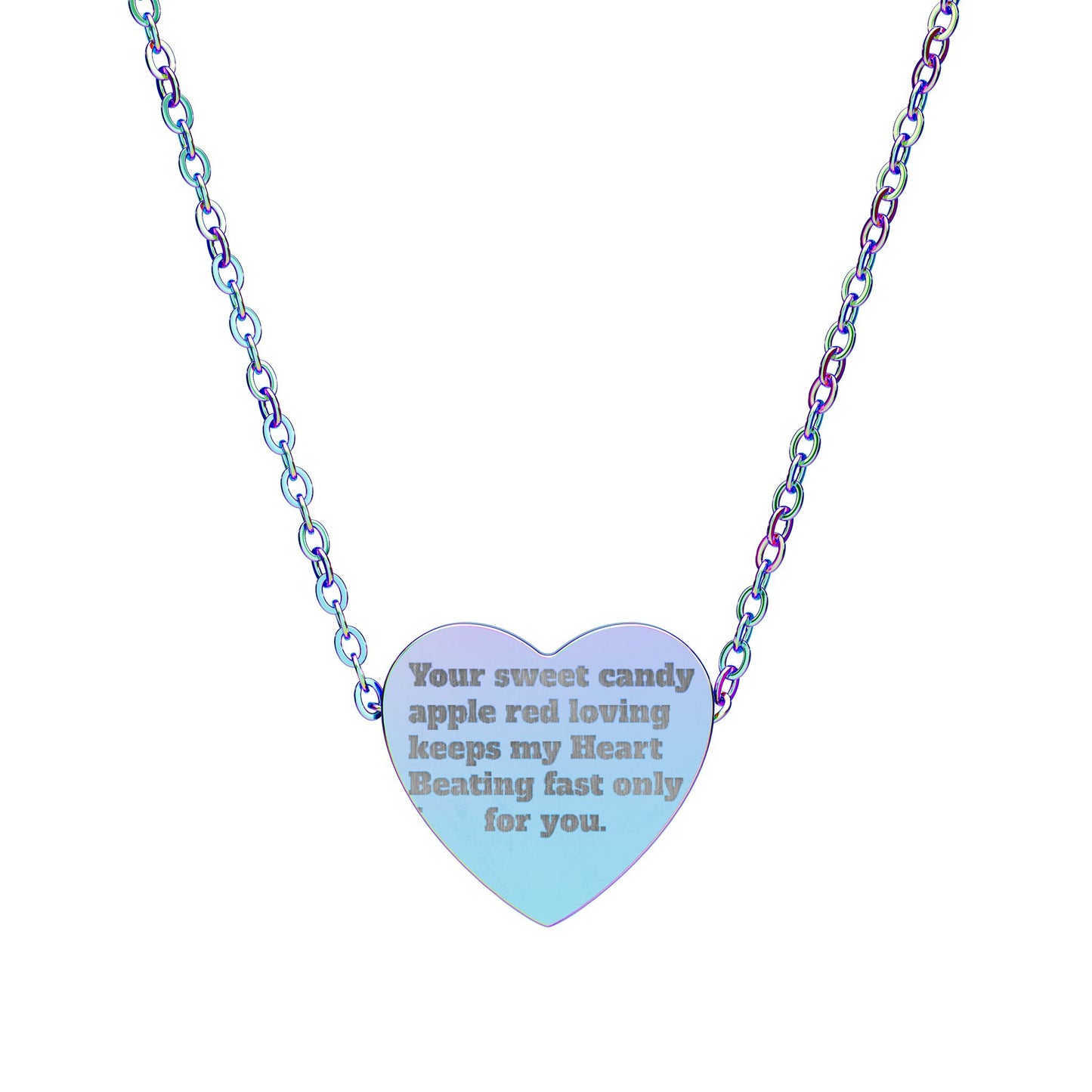 Engraved Heart Necklace — "Sweet Heart" Personalized Pendant