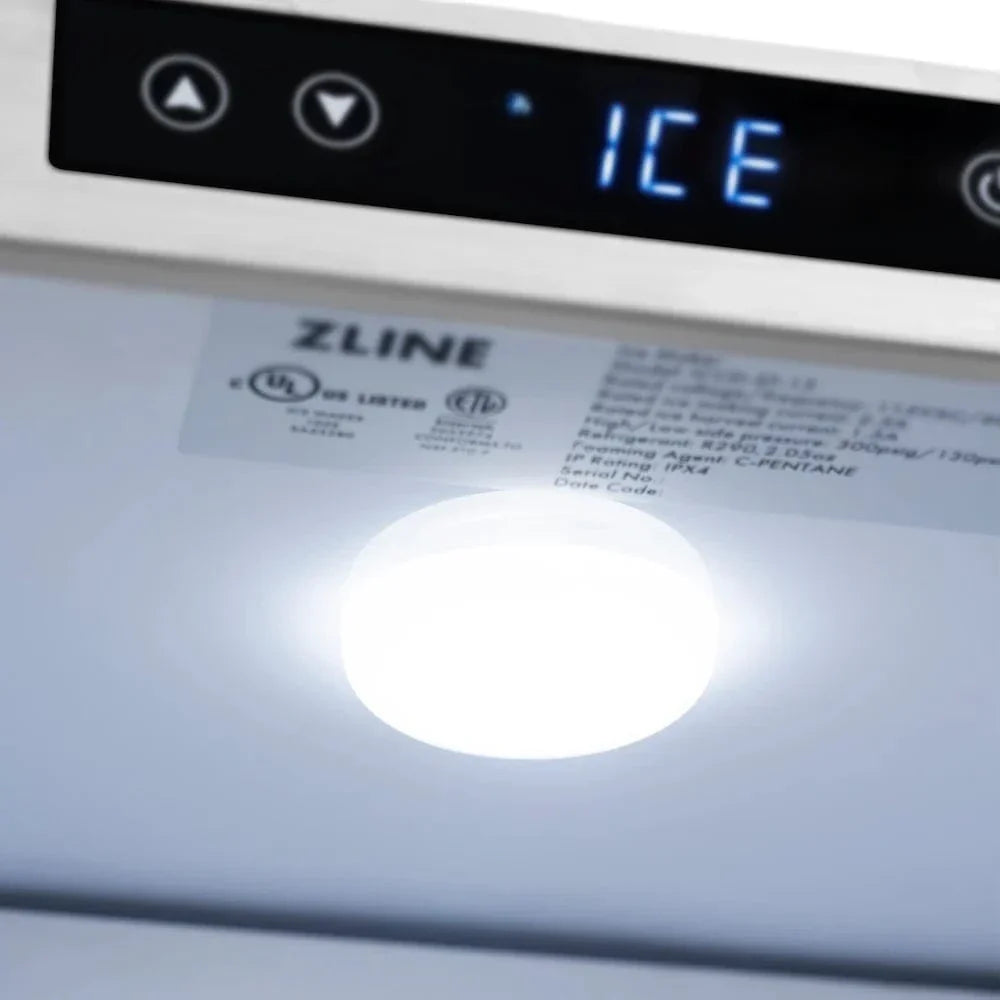 ZLINE 15" Touchstone Clear Cube Ice Maker Drain Pump Panel Ready Door ICCDP-15