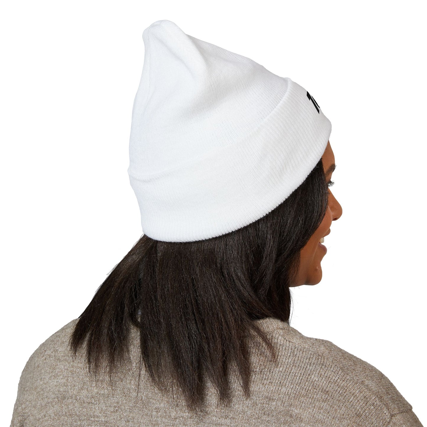 100% Embroidered Cuffed Beanie — Minimal Knit Winter Hat