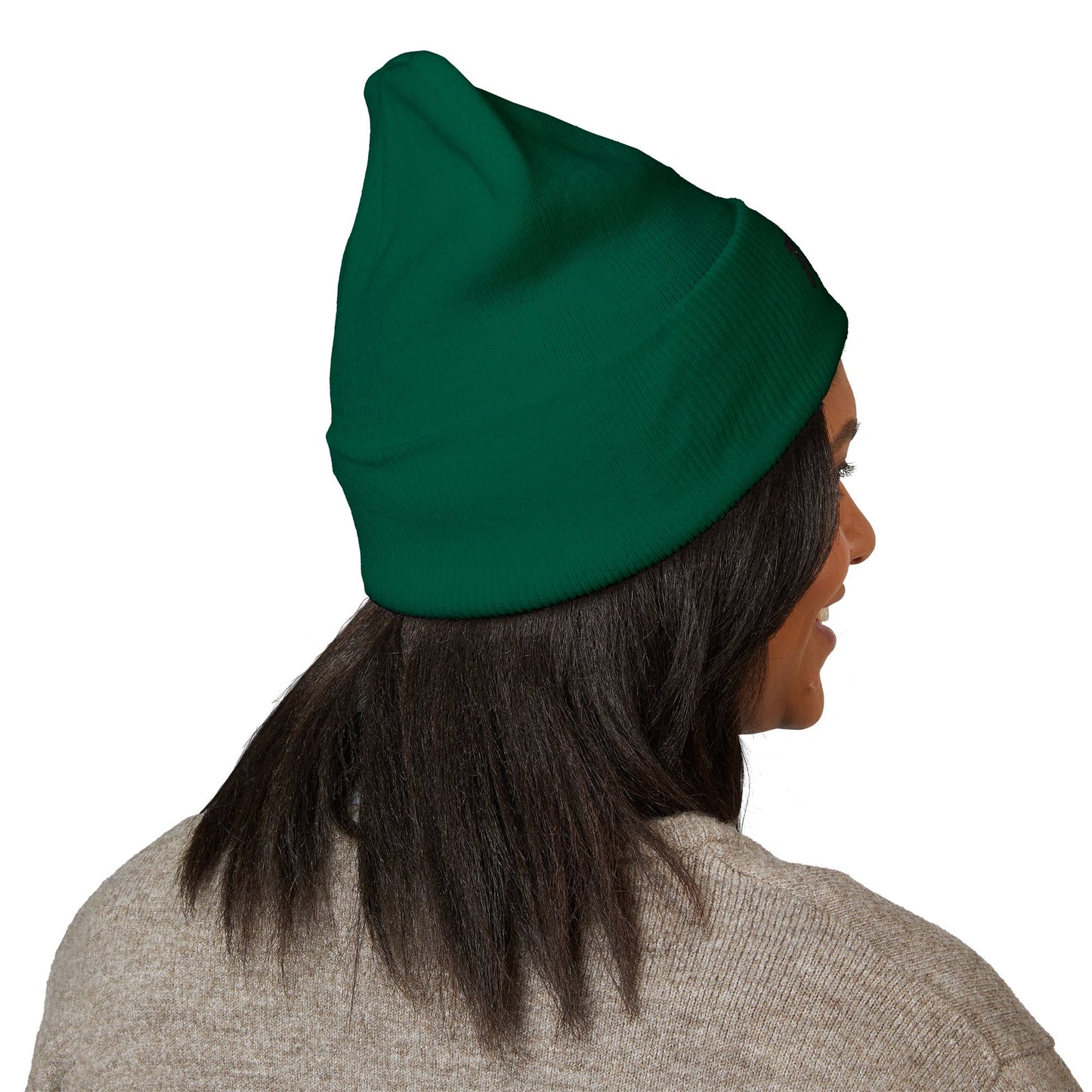 100% Embroidered Cuffed Beanie — Minimal Knit Winter Hat