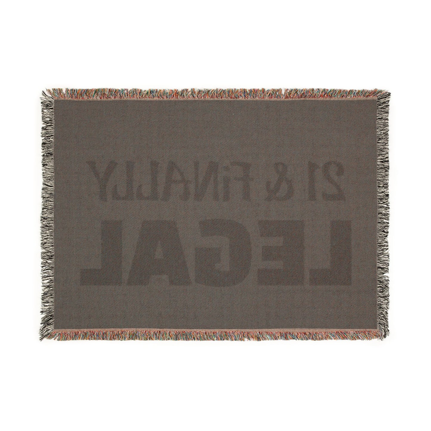 Woven Blanket — Minimalist 'Beauty Rest' Logo Throw Blanket