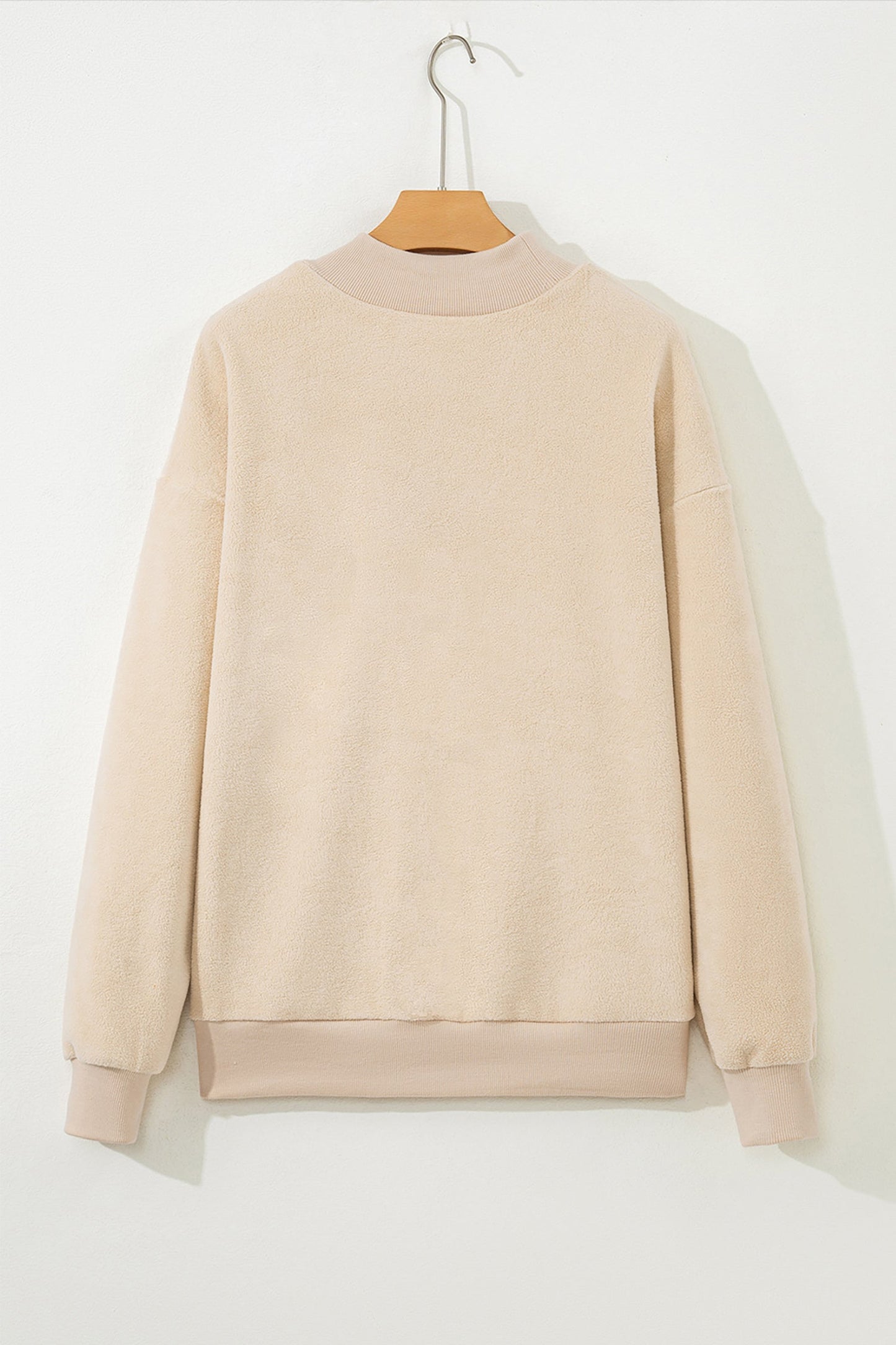 Apricot MICHIGAN FOOTBALL Double Side Printed Reversible Mock Neck Sweatshirt