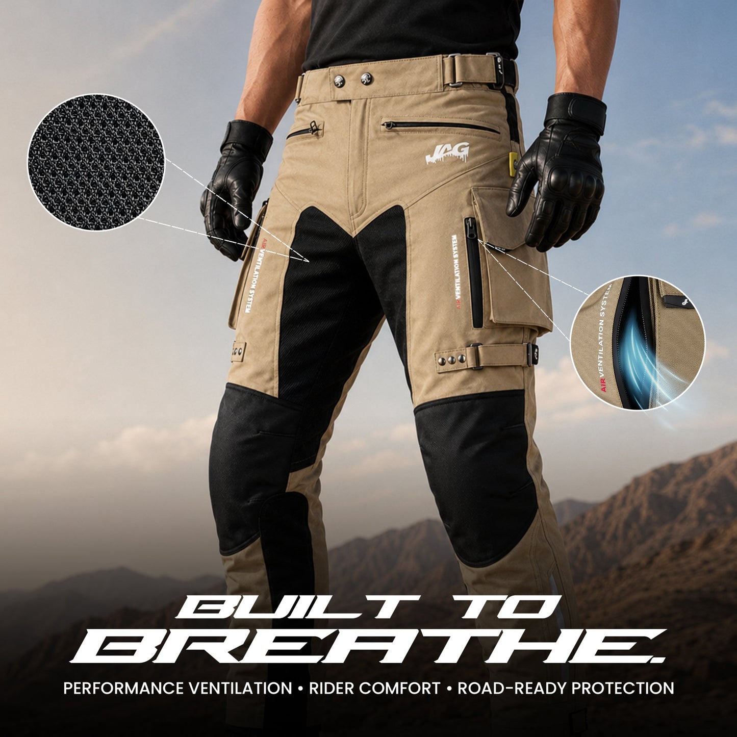 JAG Maverick Motorcycle Protective Pant - Black