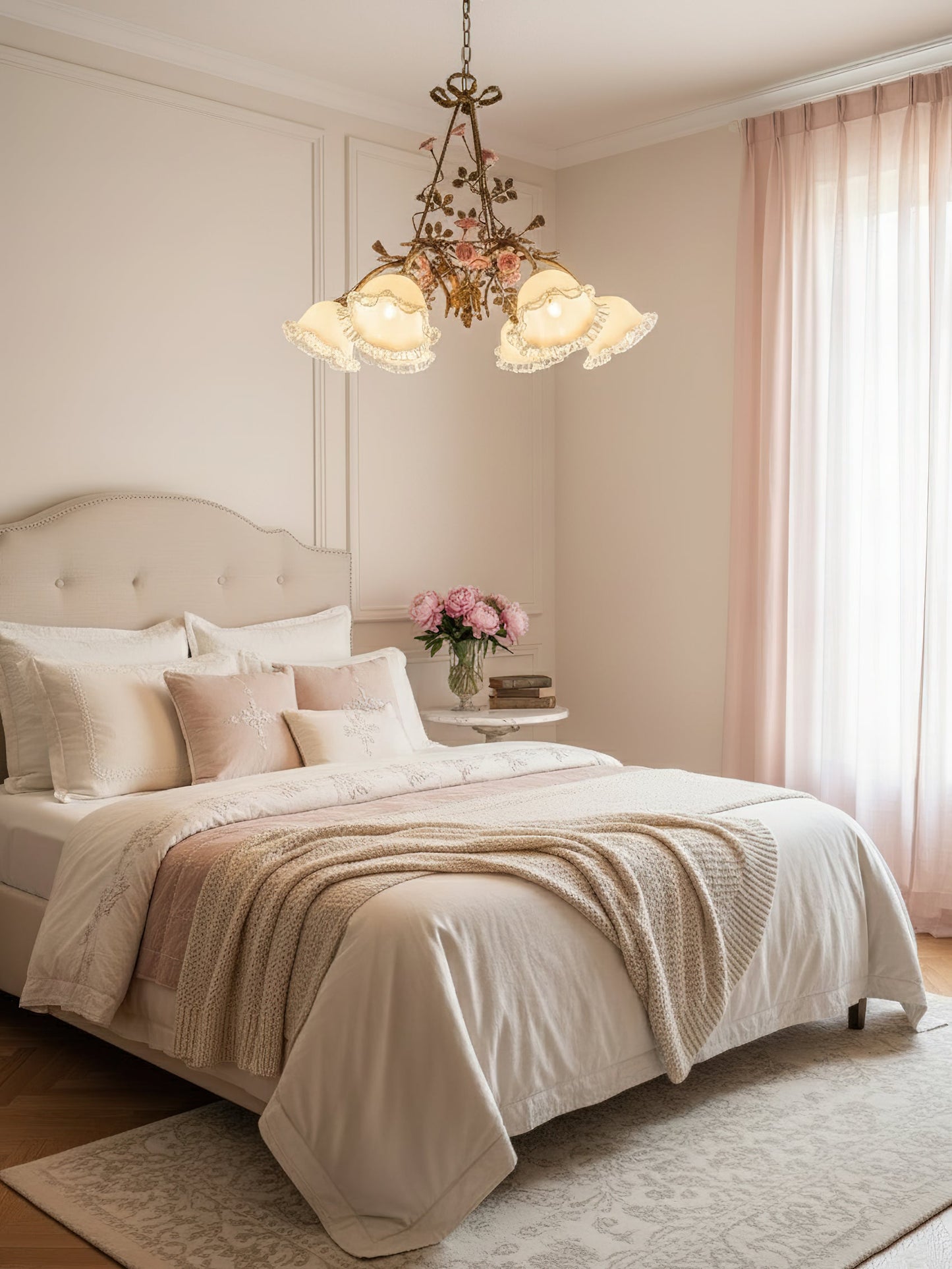 Belle Fleur Brass Chandelier