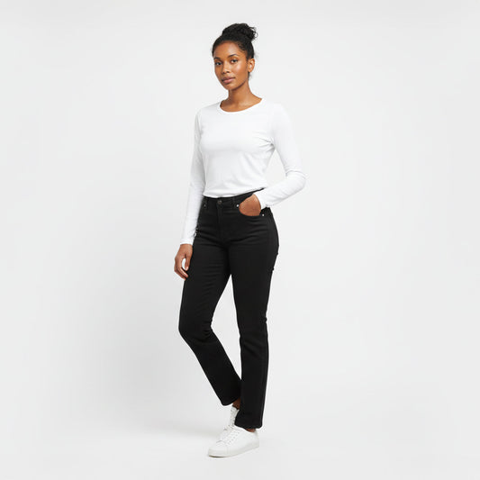 Drew White Long Sleeve Crew