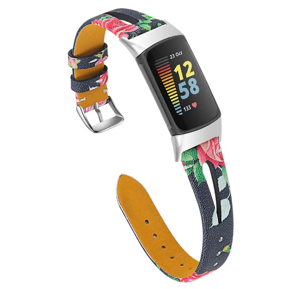 Fitbit Charge 5 6 Leather Band - Stylish Durable Accessory