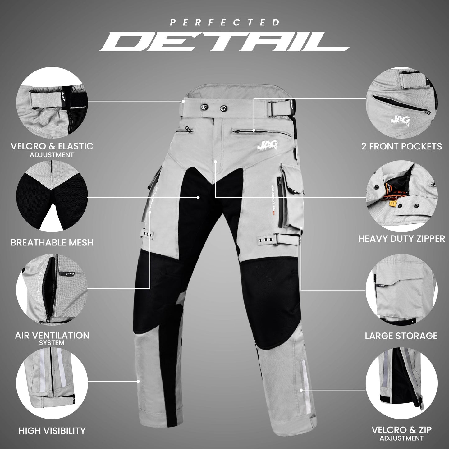 JAG Maverick Motorcycle Protective Pant - Black
